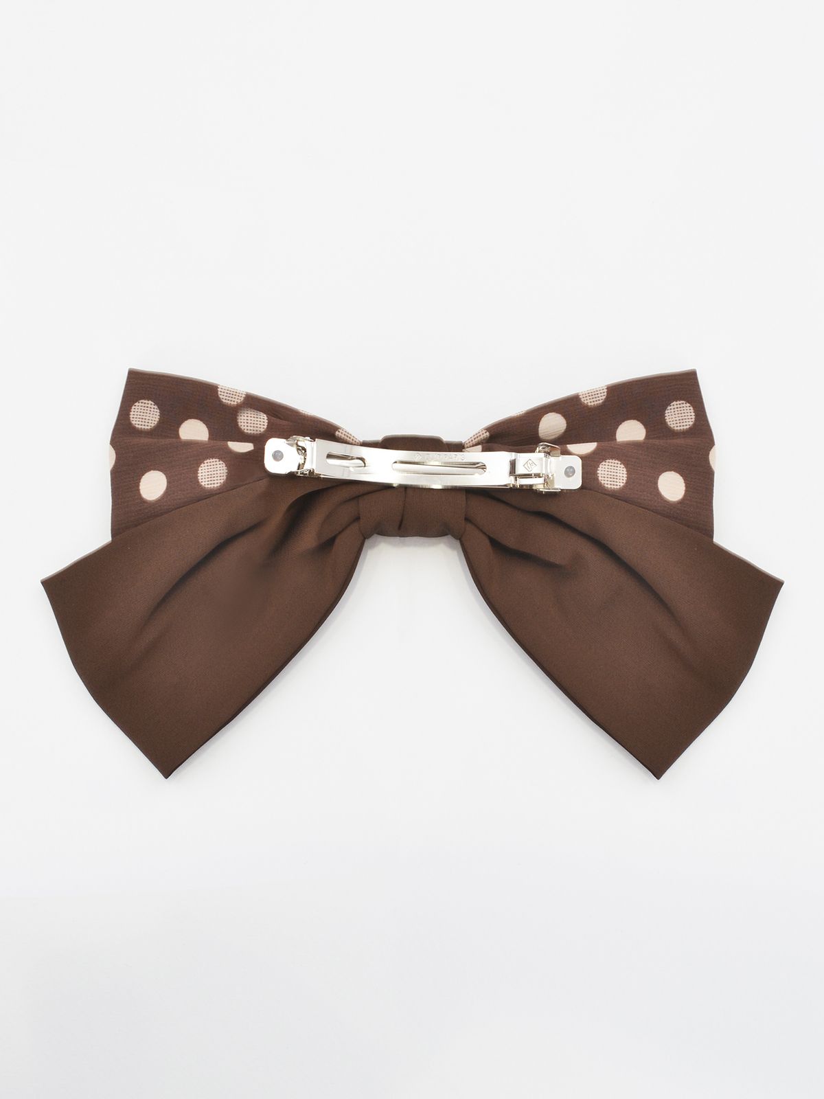 Polka dot bow hair clip