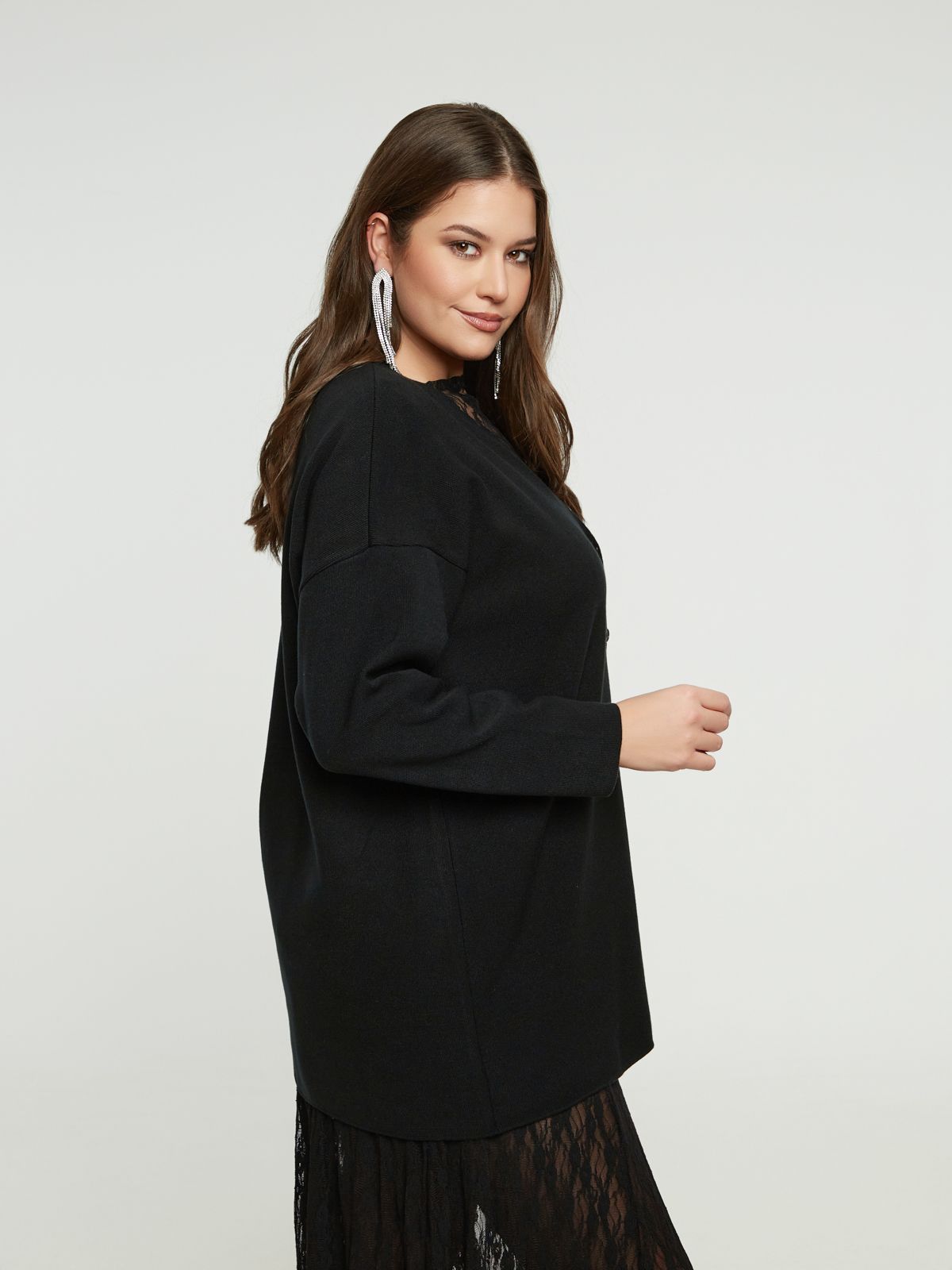 Basic button-down knit cardigan