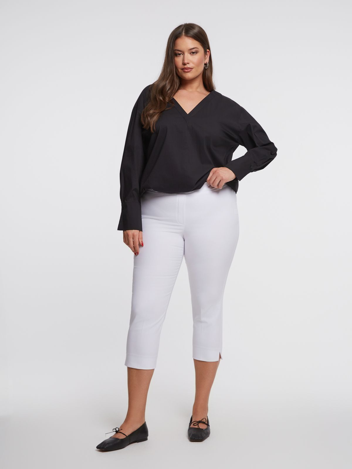 Basic cotton capri pants