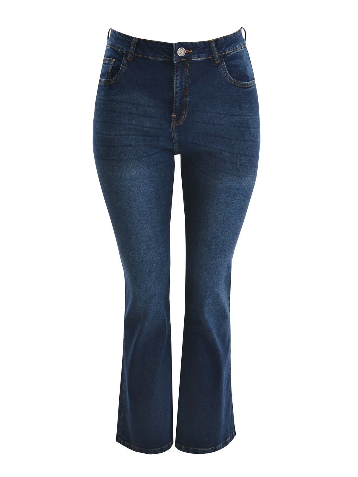 Basic high-waist flared jeans