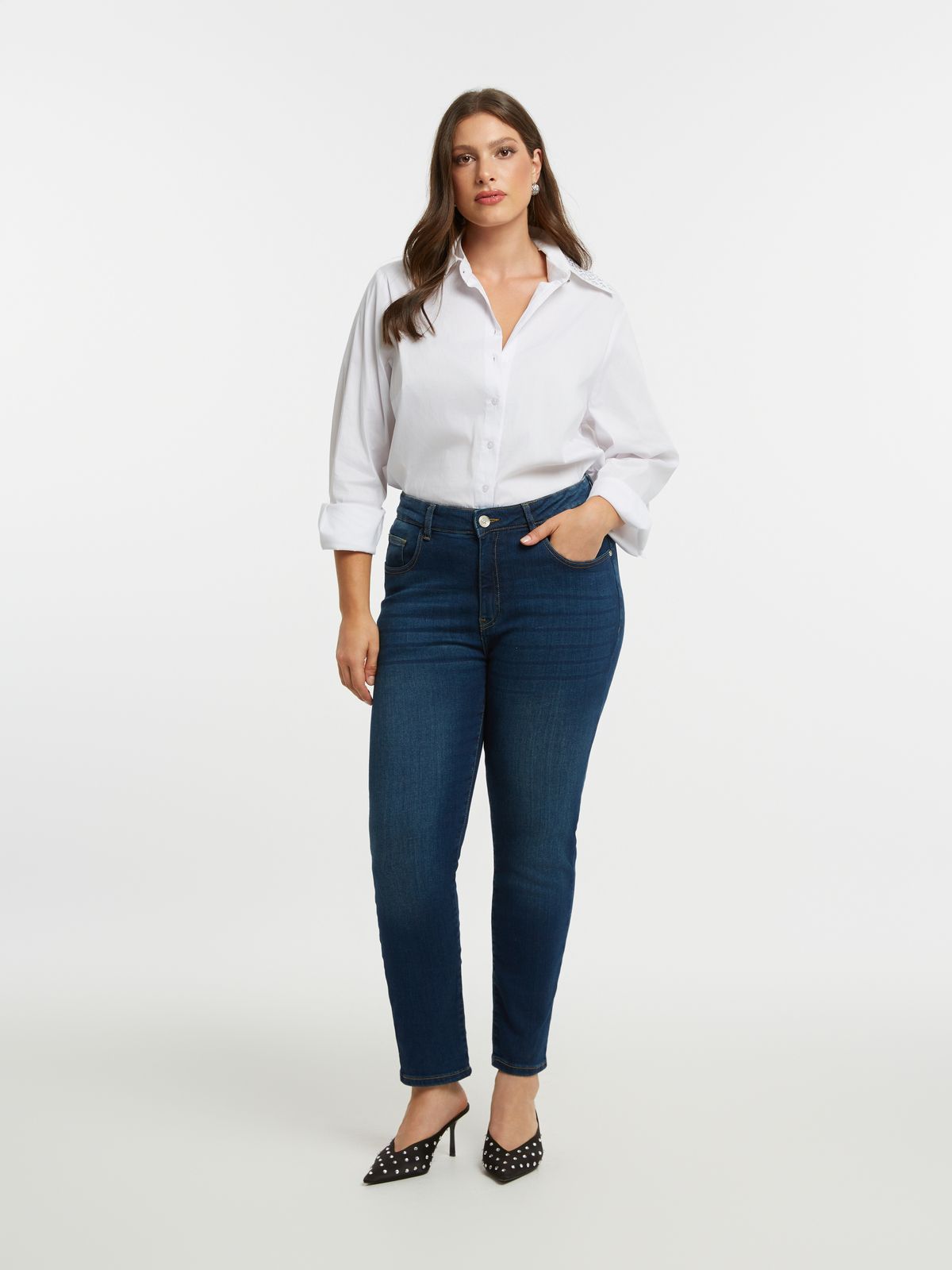 Ψηλόμεσο basic τζιν σε slim γραμμή
