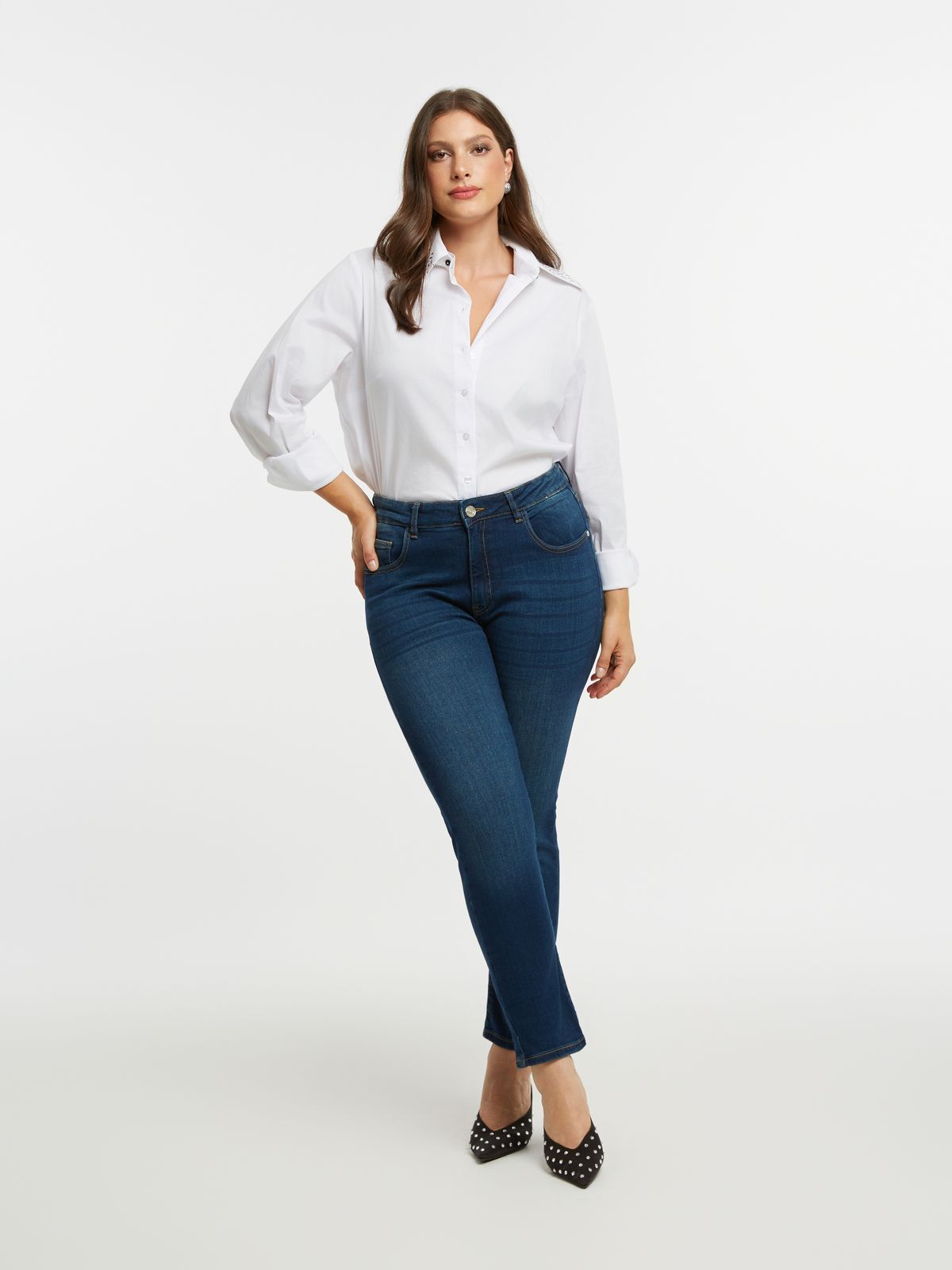 Ψηλόμεσο basic τζιν σε slim γραμμή