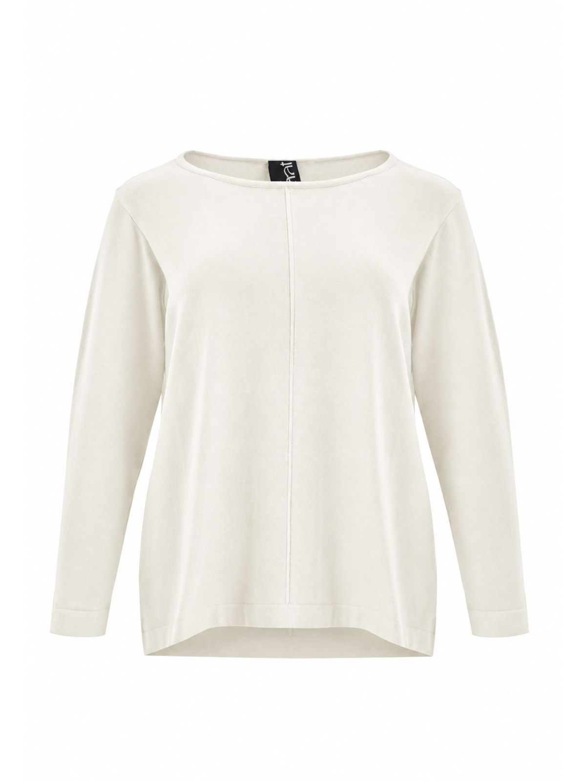 Mat Fashion Basic knit jumper with front seam detail White