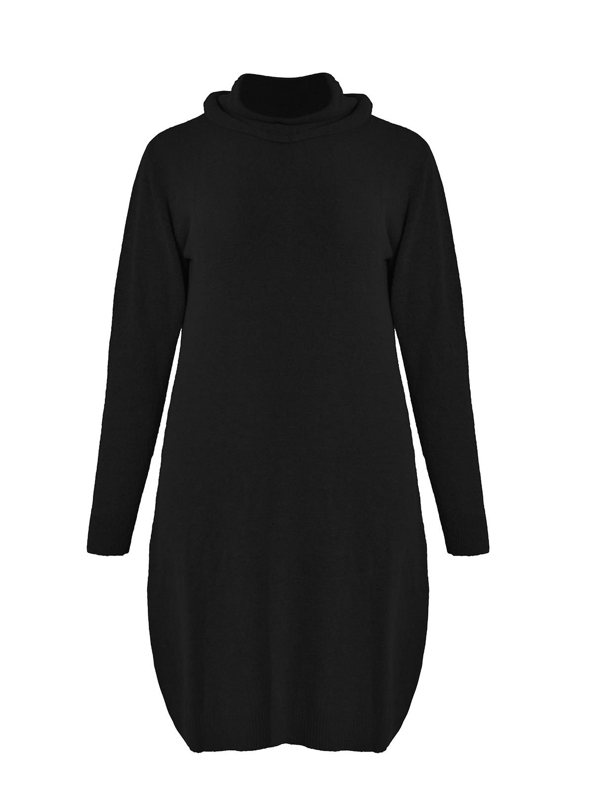 Basic knit turtleneck dress
