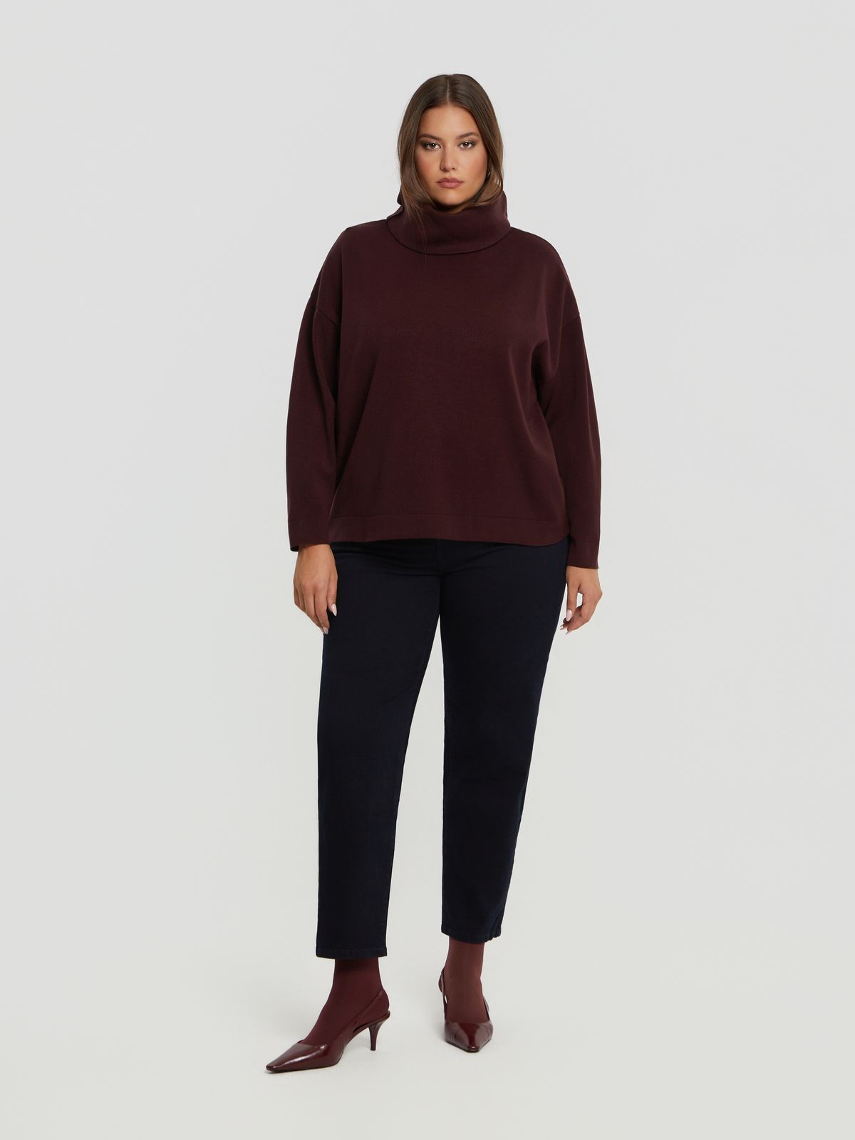 Basic knit turtleneck jumper