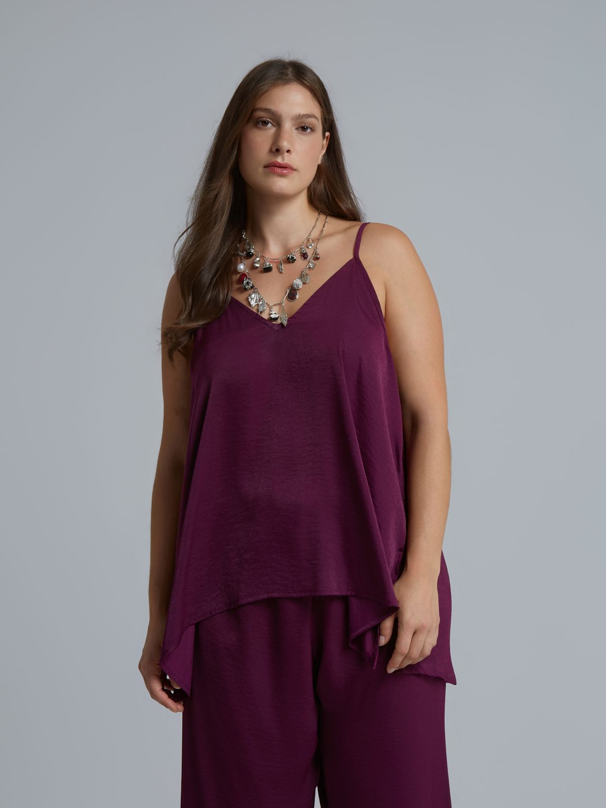 Basic satin cami top