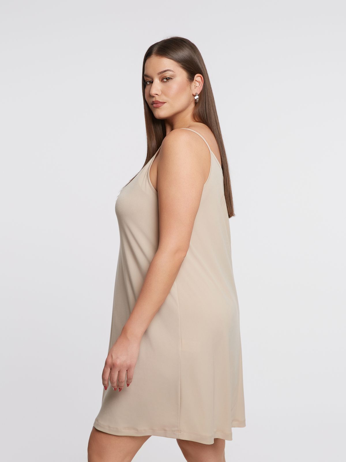 Basic super jersey αμάνικο φόρεμα