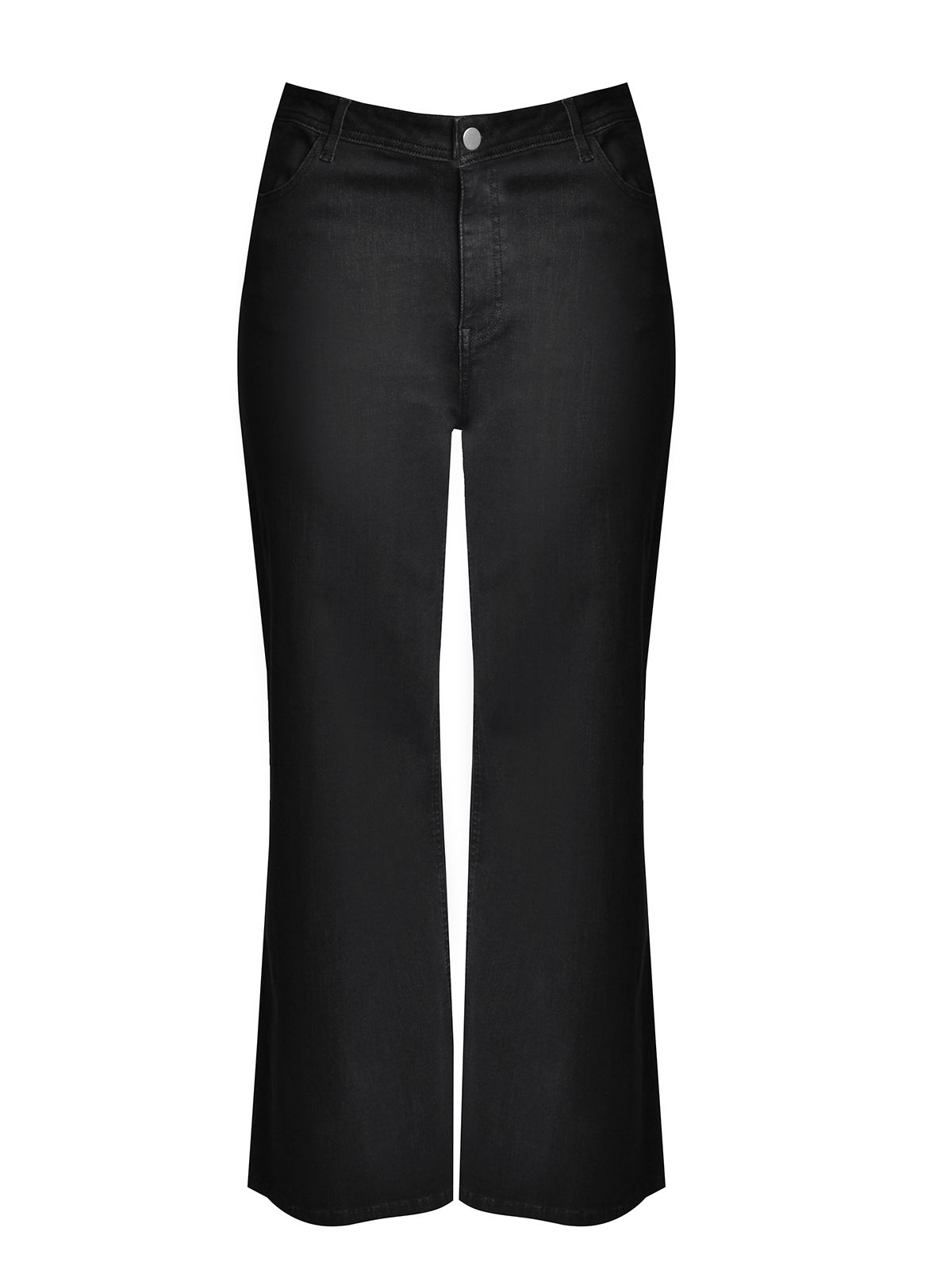 Τζιν wide-leg μαύρο denim