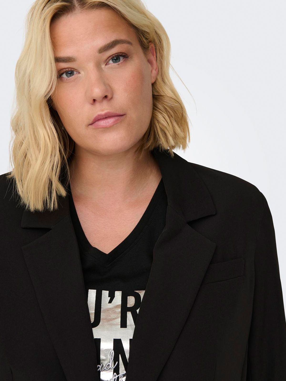 Carlana-berry blazer