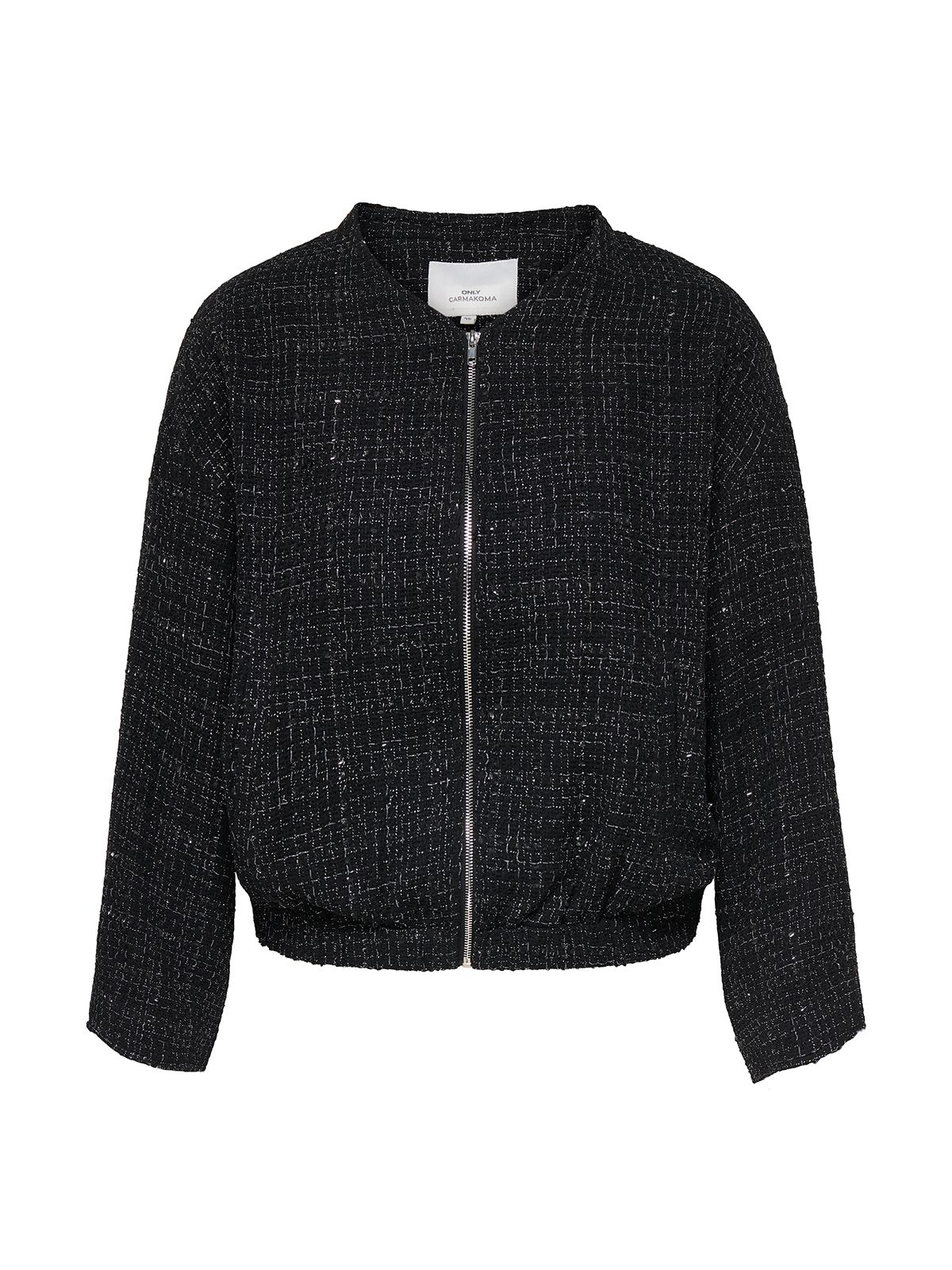 Only Carmakoma Caramaya boucle glitter bomber Black