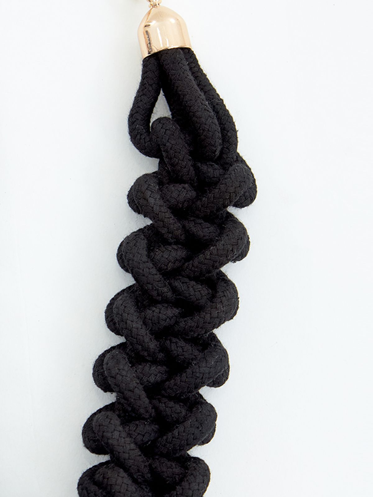 Braided-design crochet necklace