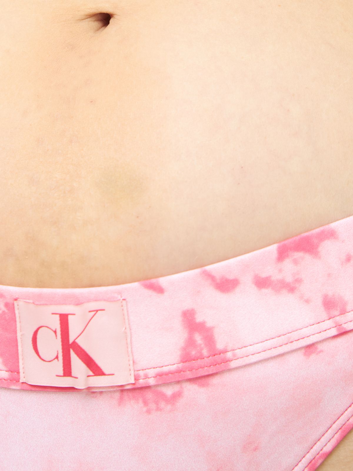 Brazilian Bikini Bottom in Tie Dye Pink Aop