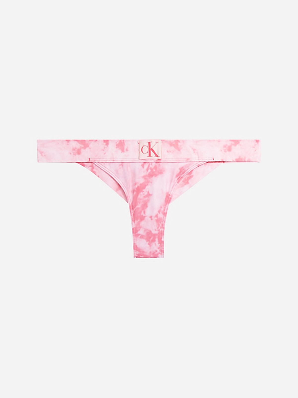Brazilian Bikini Bottom in Tie Dye Pink Aop