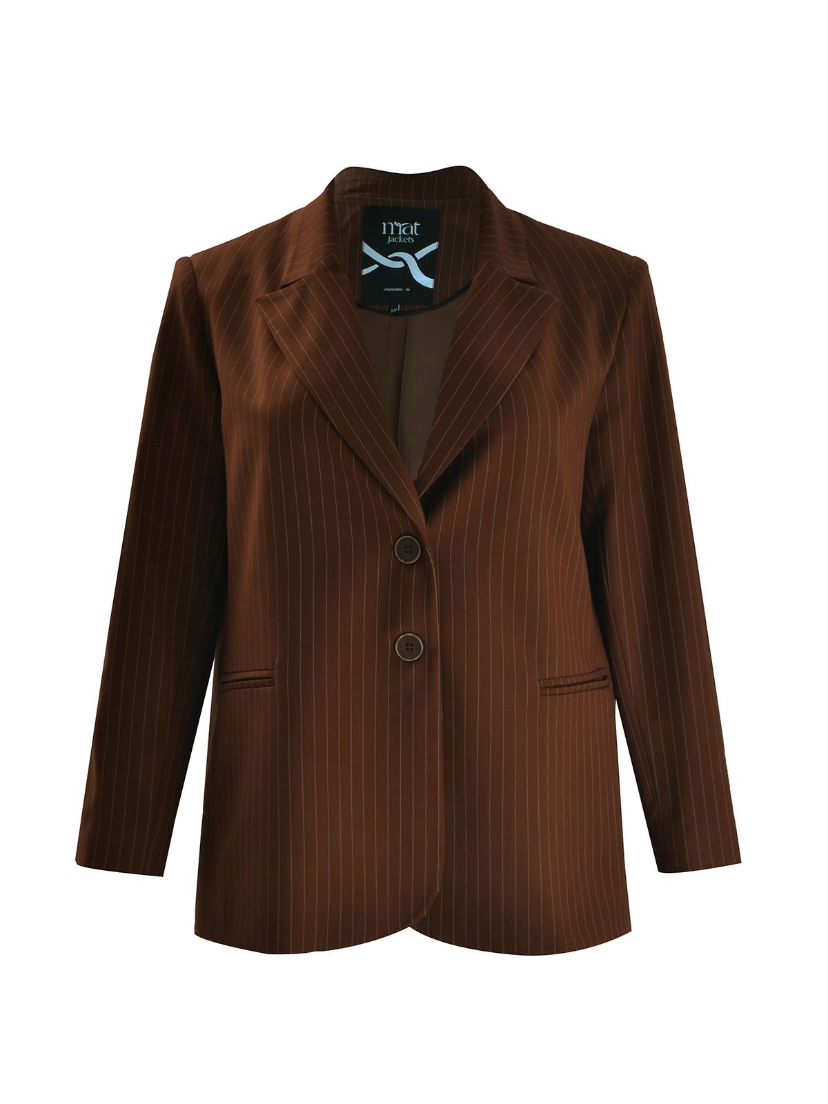 Brown pinstripe blazer