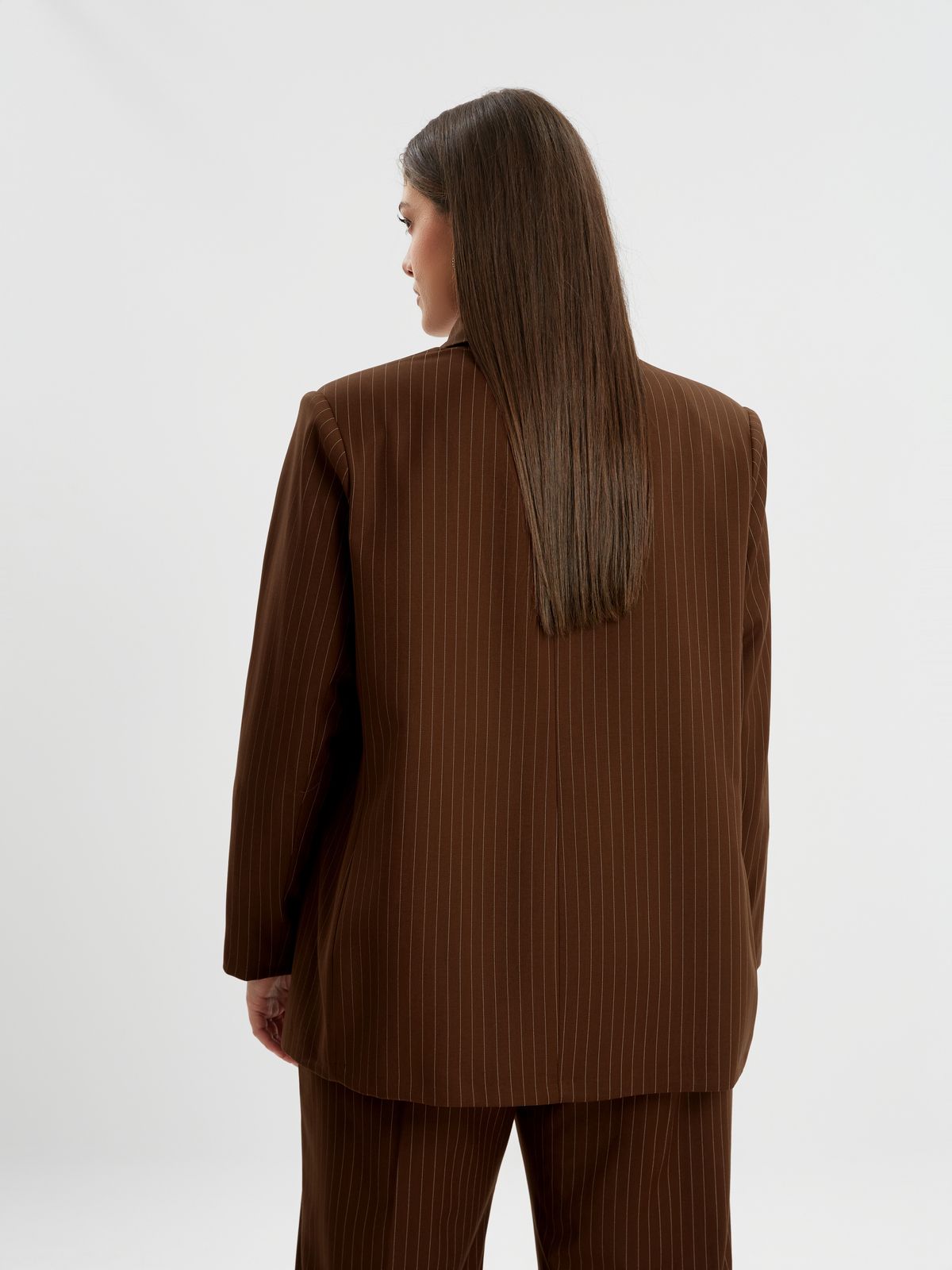 Brown pinstripe blazer