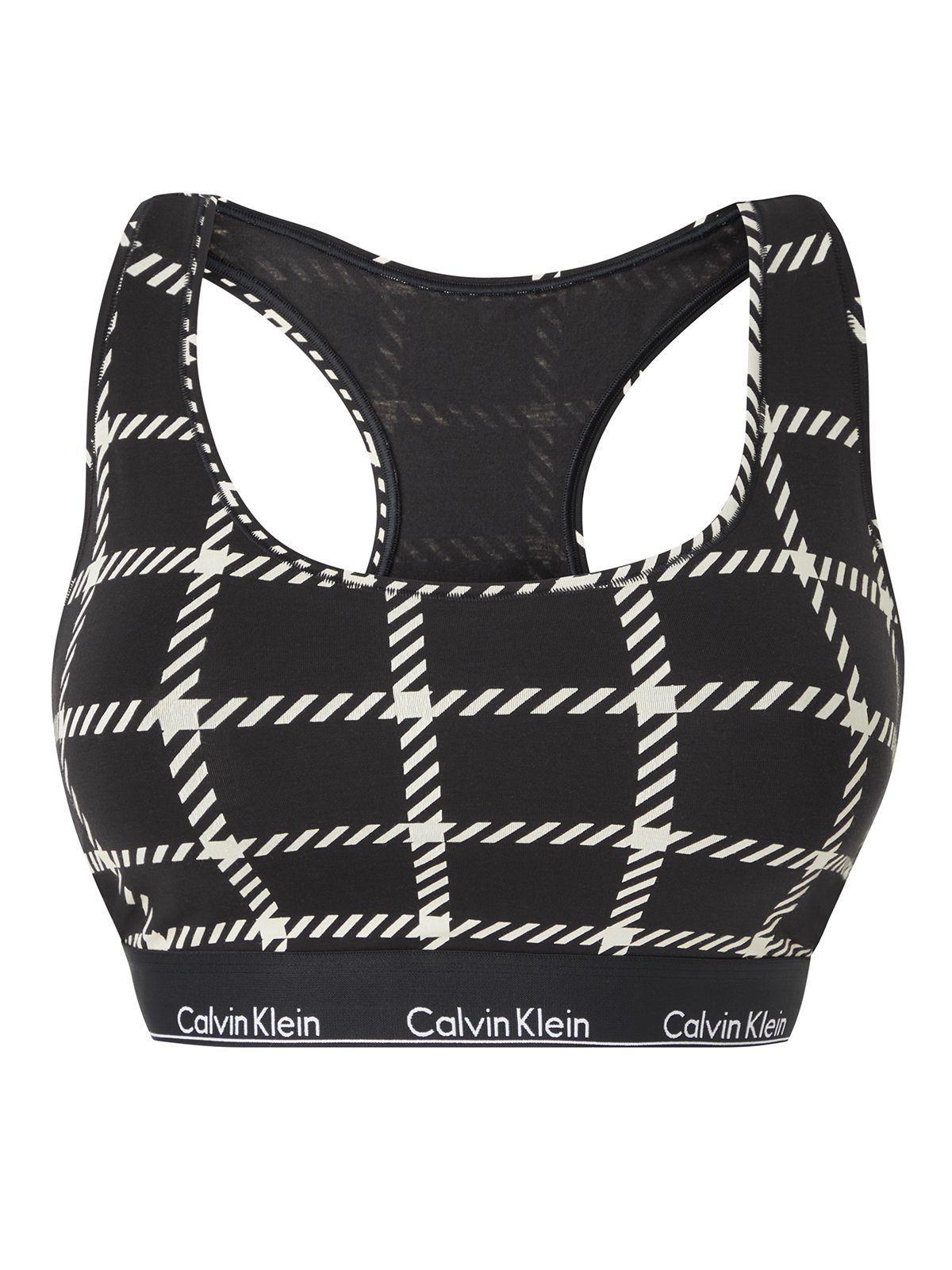 Unlined Bralette Check Print