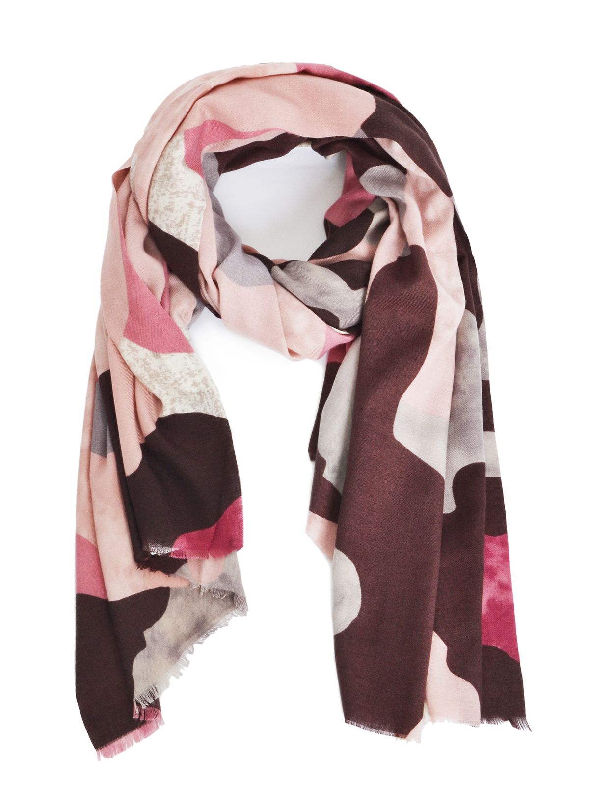 Camouflage print scarf