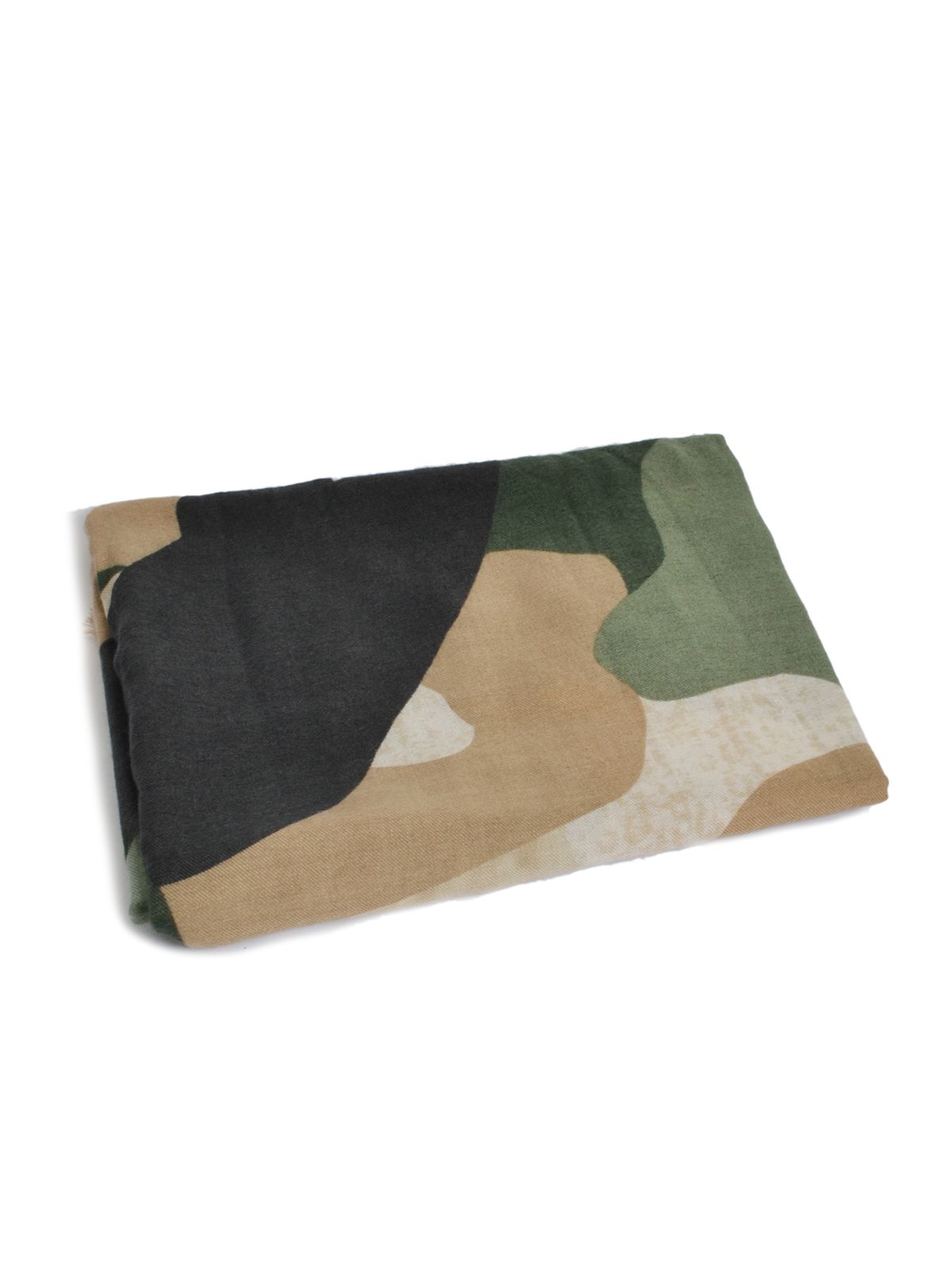 Camouflage print scarf