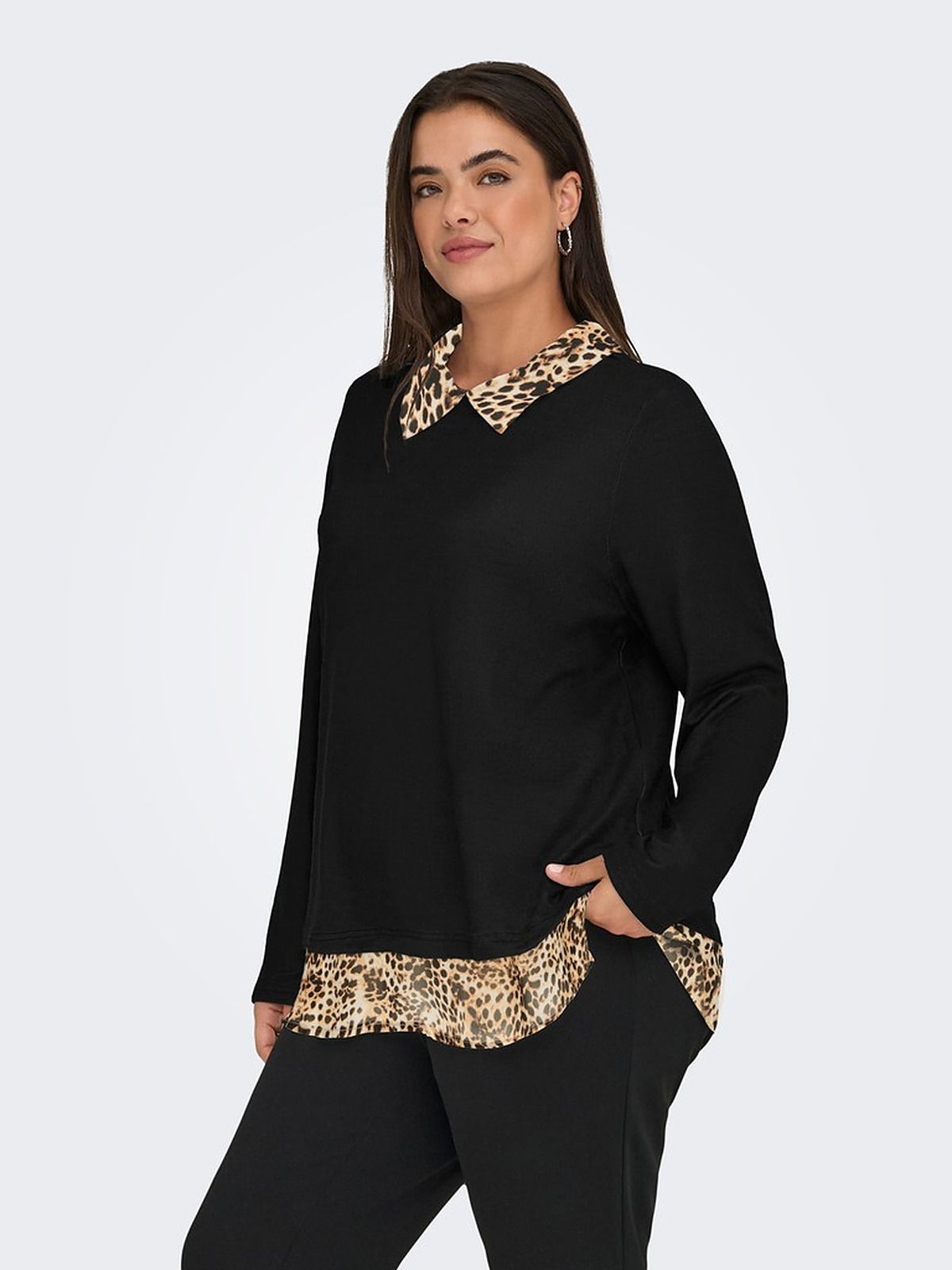 Caralba long-sleeve mix top