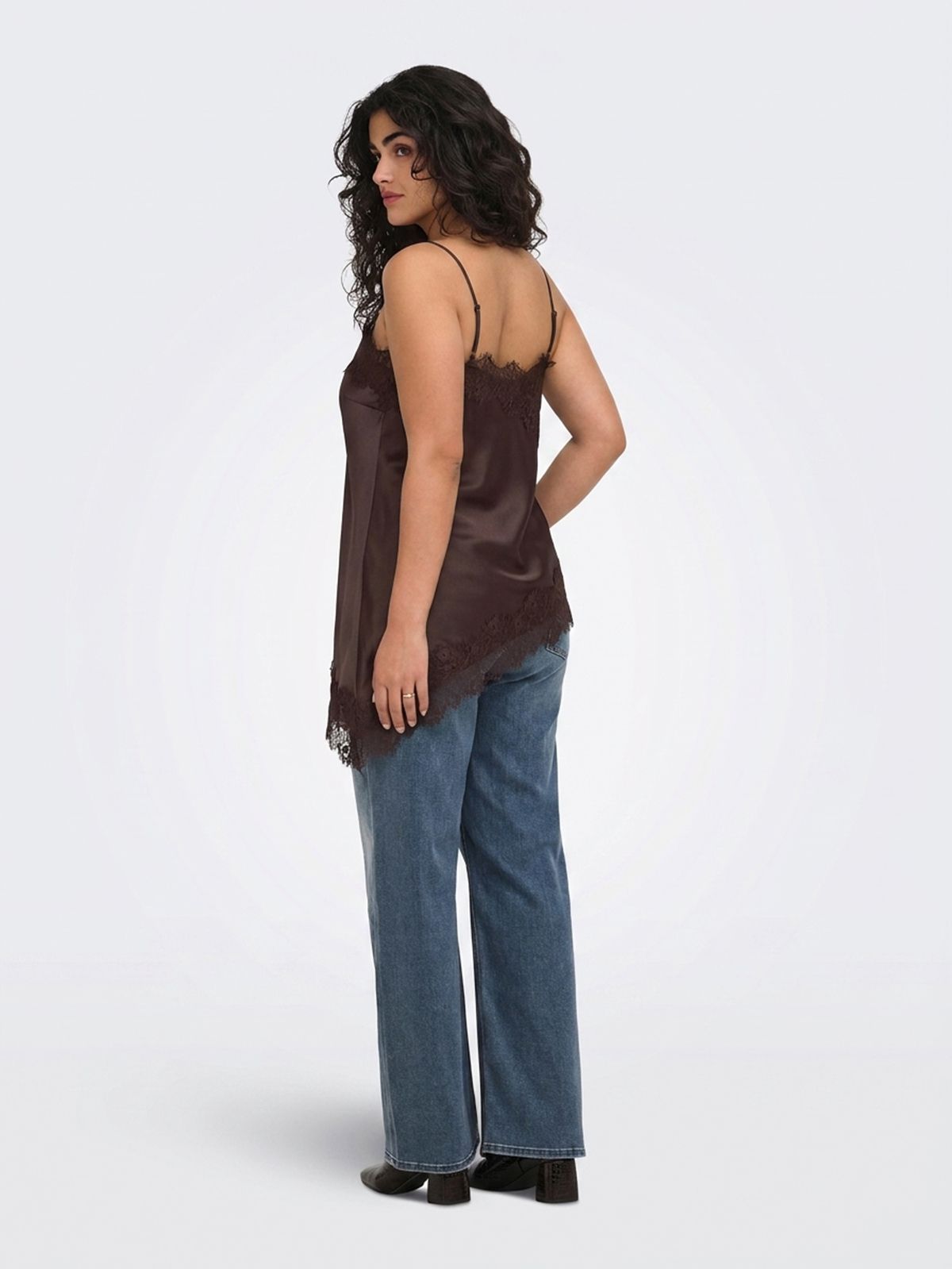Carindona strap satin lace top