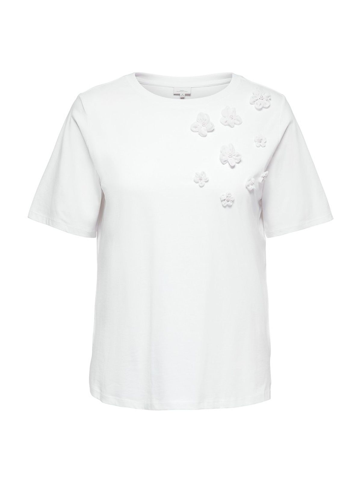 Only Carmakoma Carryder 2/4 sleeve slit tee White
