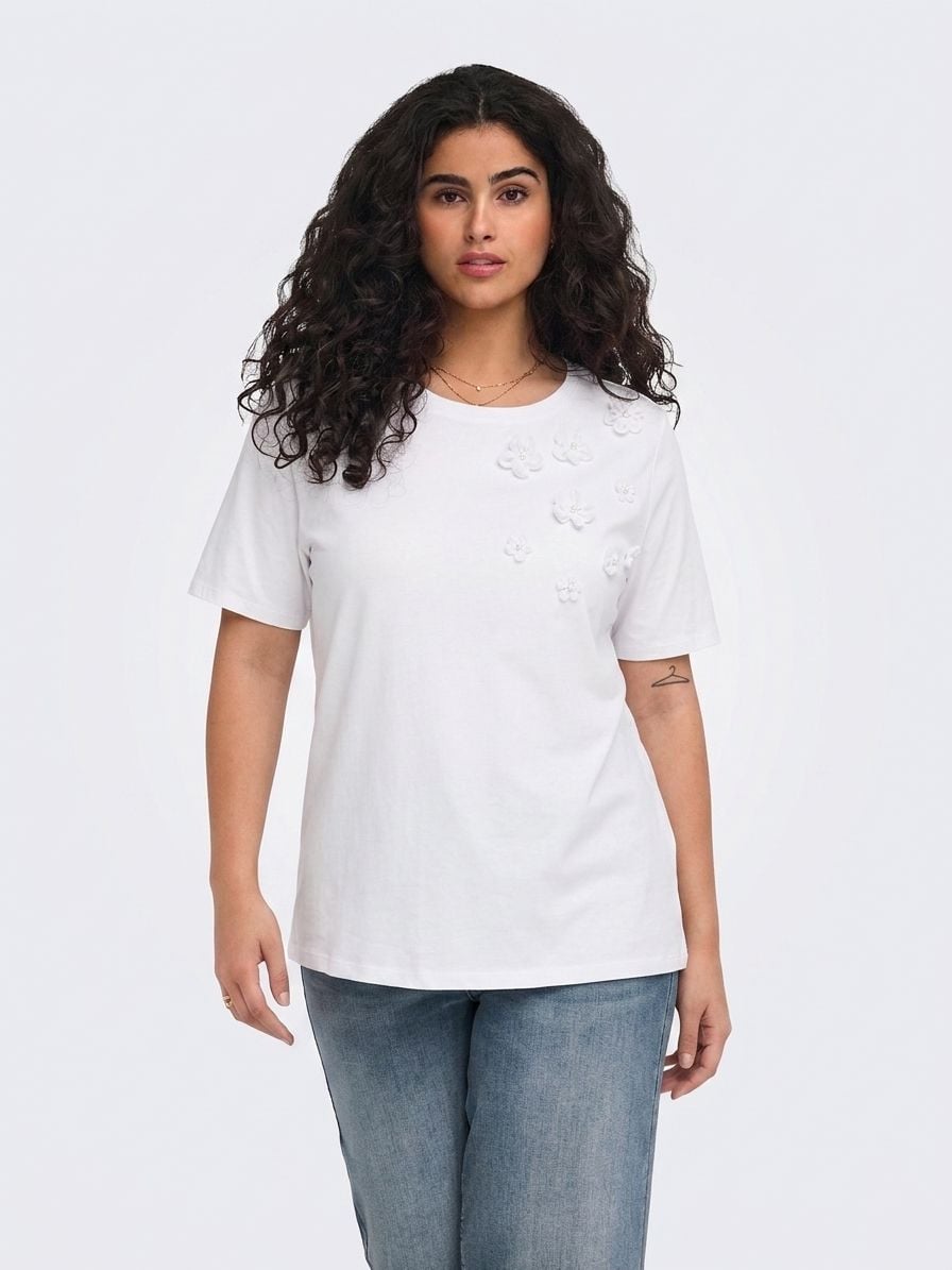 Carryder 2/4 sleeve slit tee