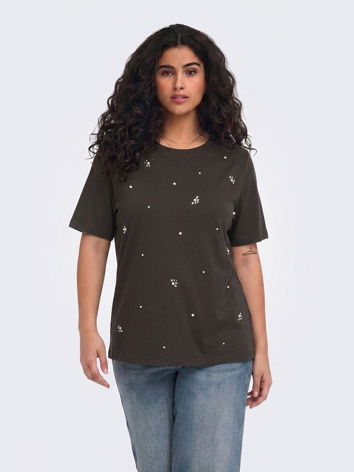 Carryder 2/4 sleeve slit tee