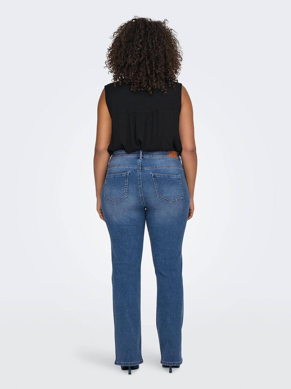 Carsally mid waist flared fit jeans