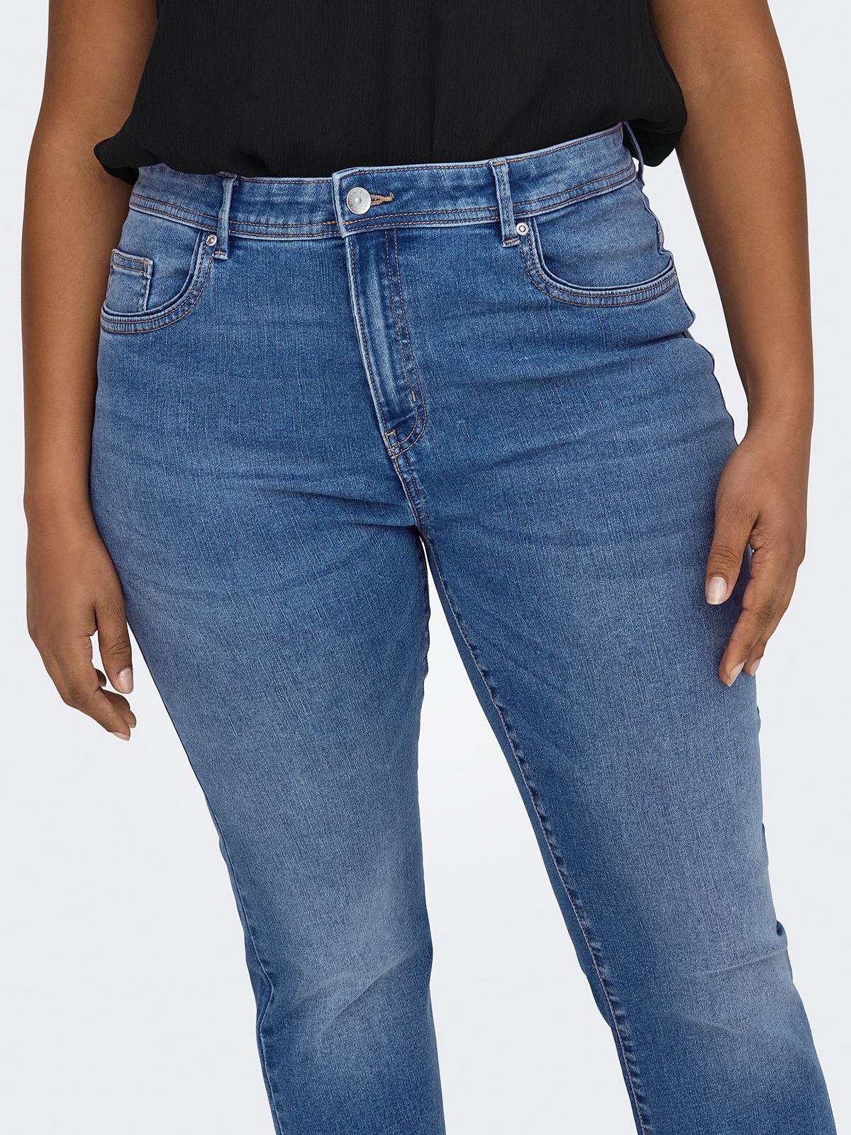 Carsally mid waist flared fit jeans