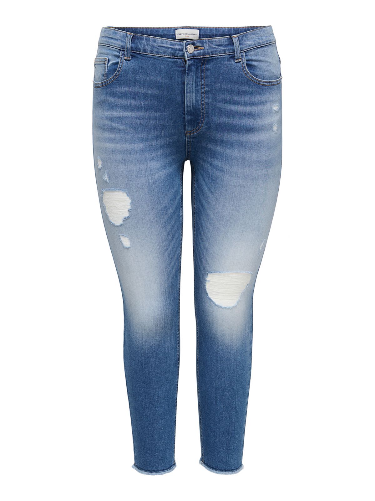 Only Carmakoma Carwilly mid waist skinny jeans Blue