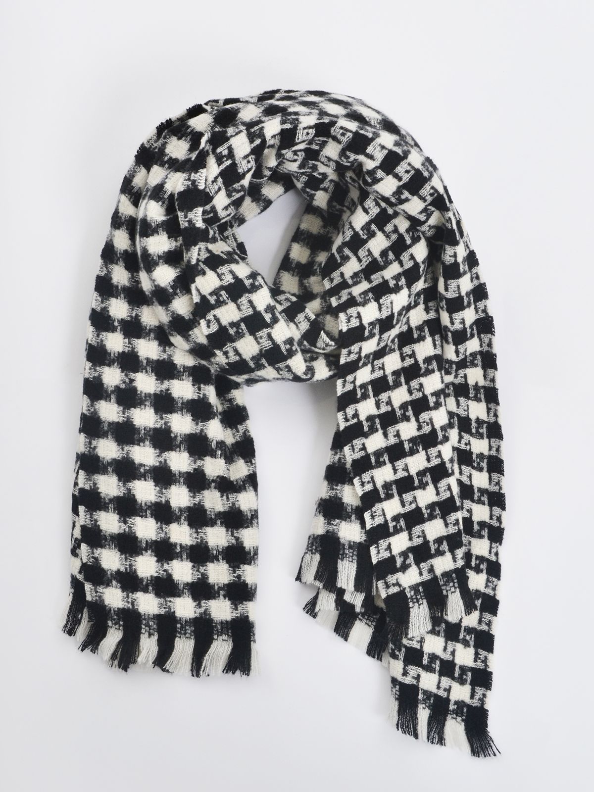 Check patterned scarf