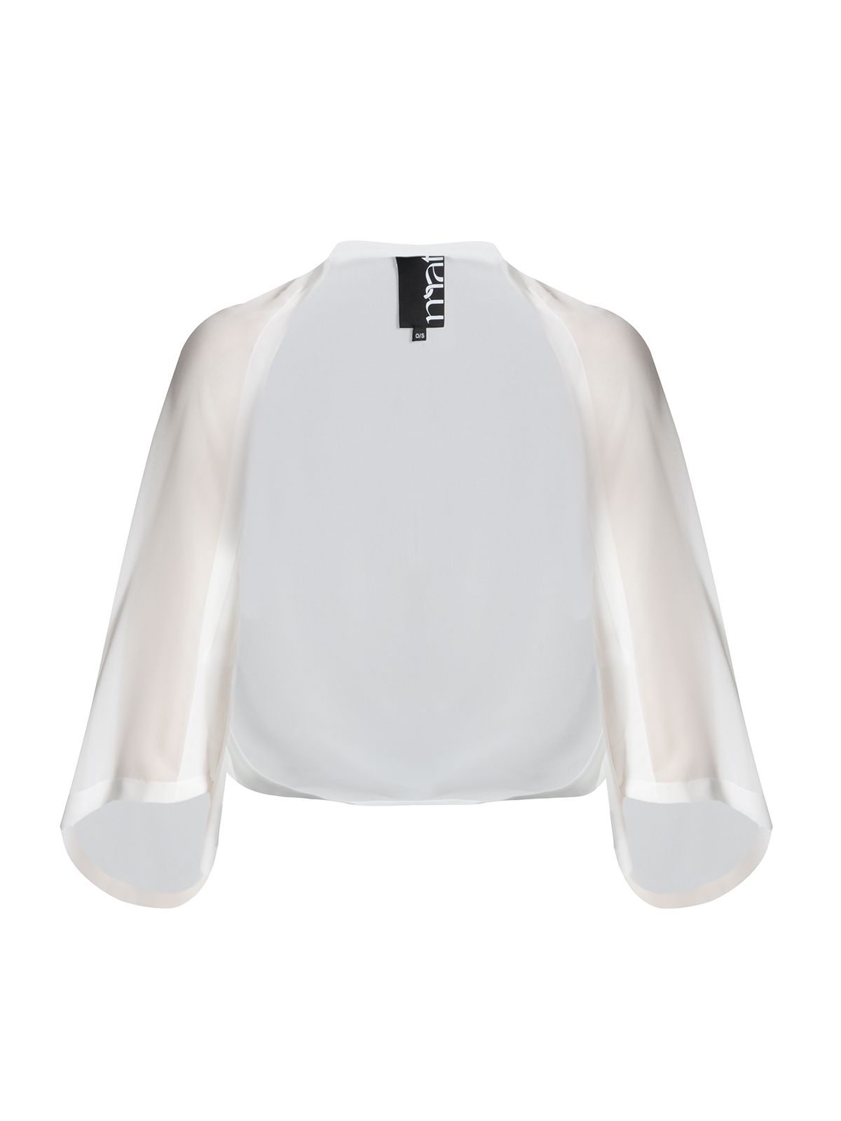 Chiffon bolero with flowing sleeves