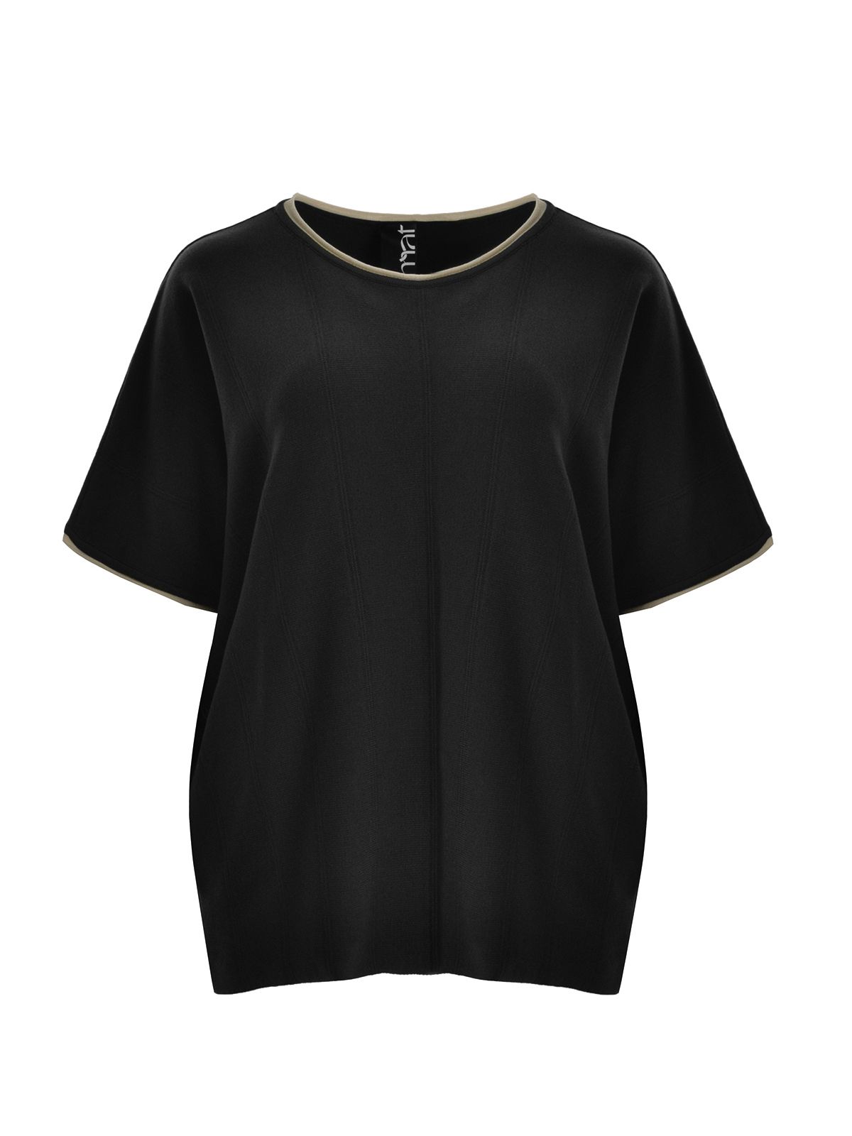 Mat Fashion Contrast trim knit jumper Black