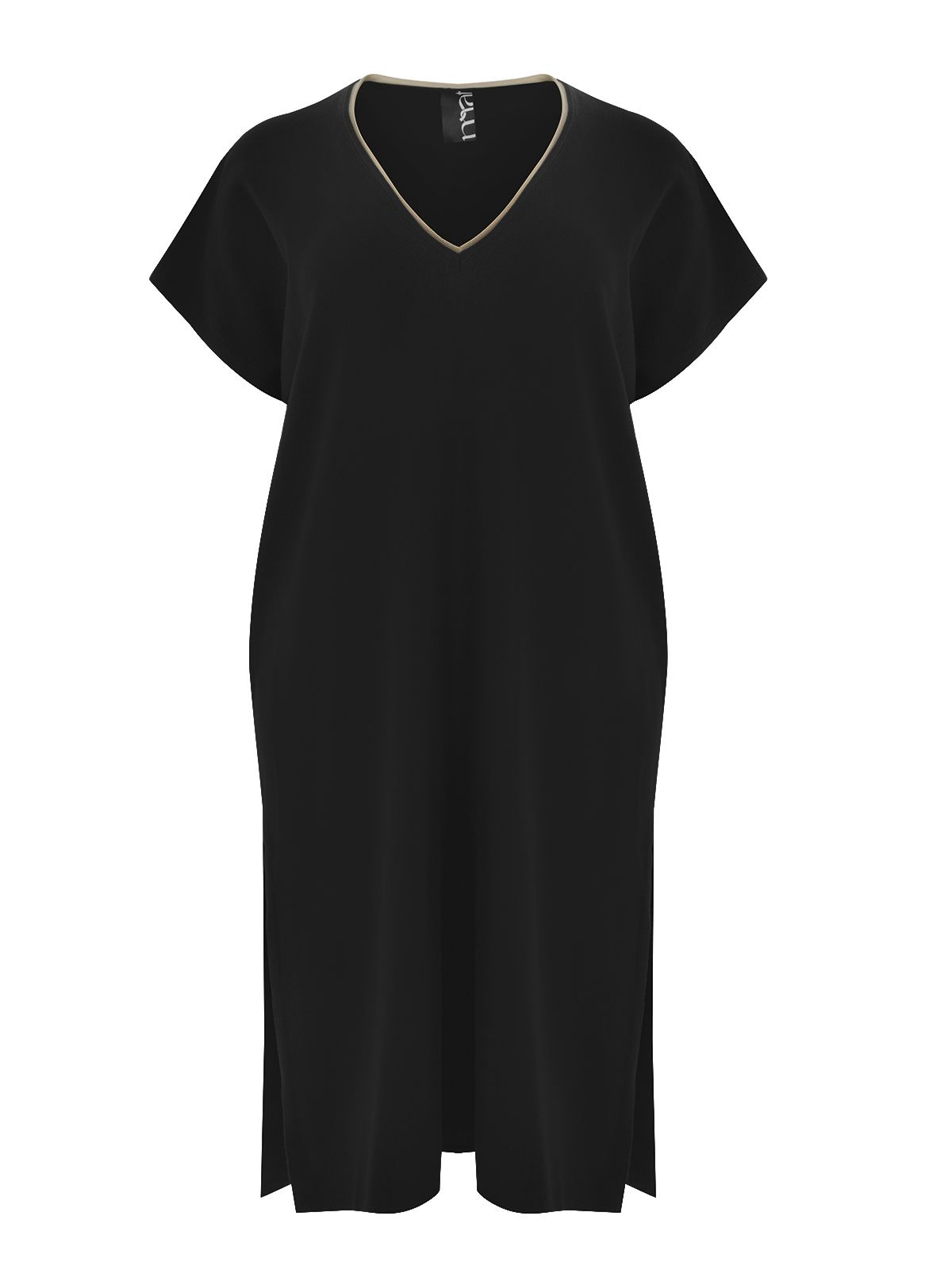 Contrast trim knit tunic