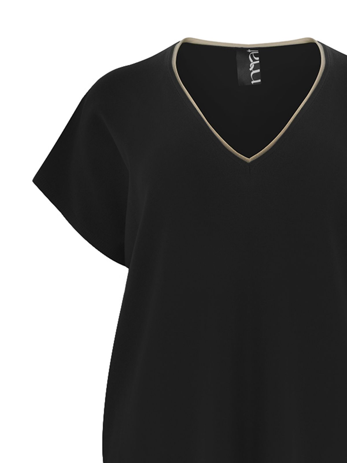 Contrast trim knit tunic