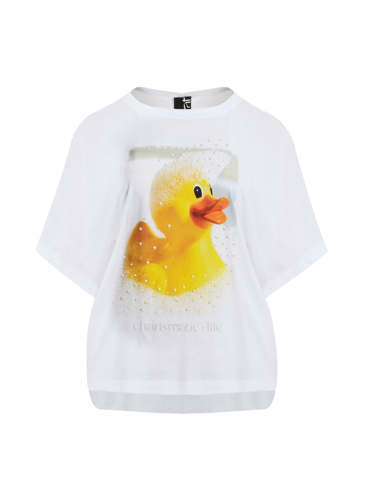 Cotton t-shirt with bubble duck print