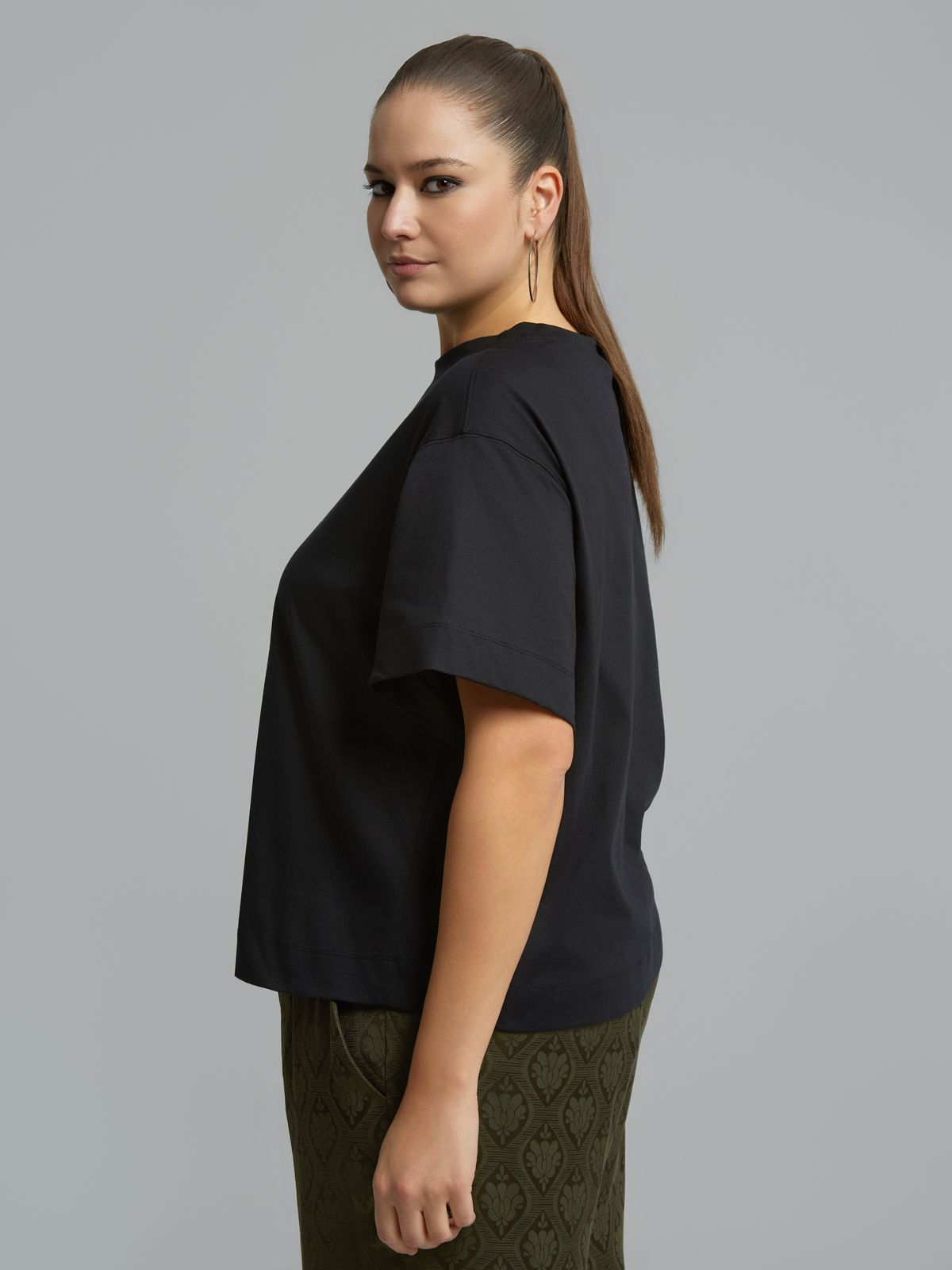Βαμβακερό t-shirt με στάμπα Violet Margarita