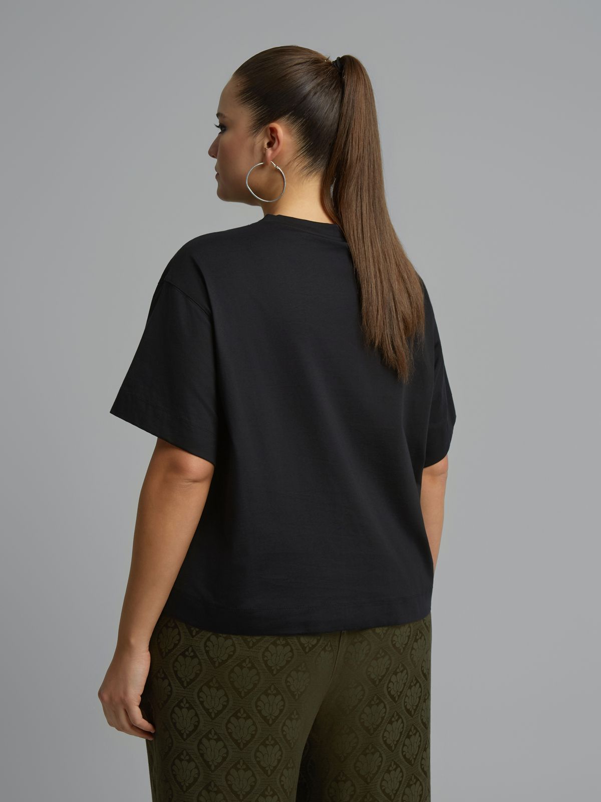 Βαμβακερό t-shirt με στάμπα Violet Margarita