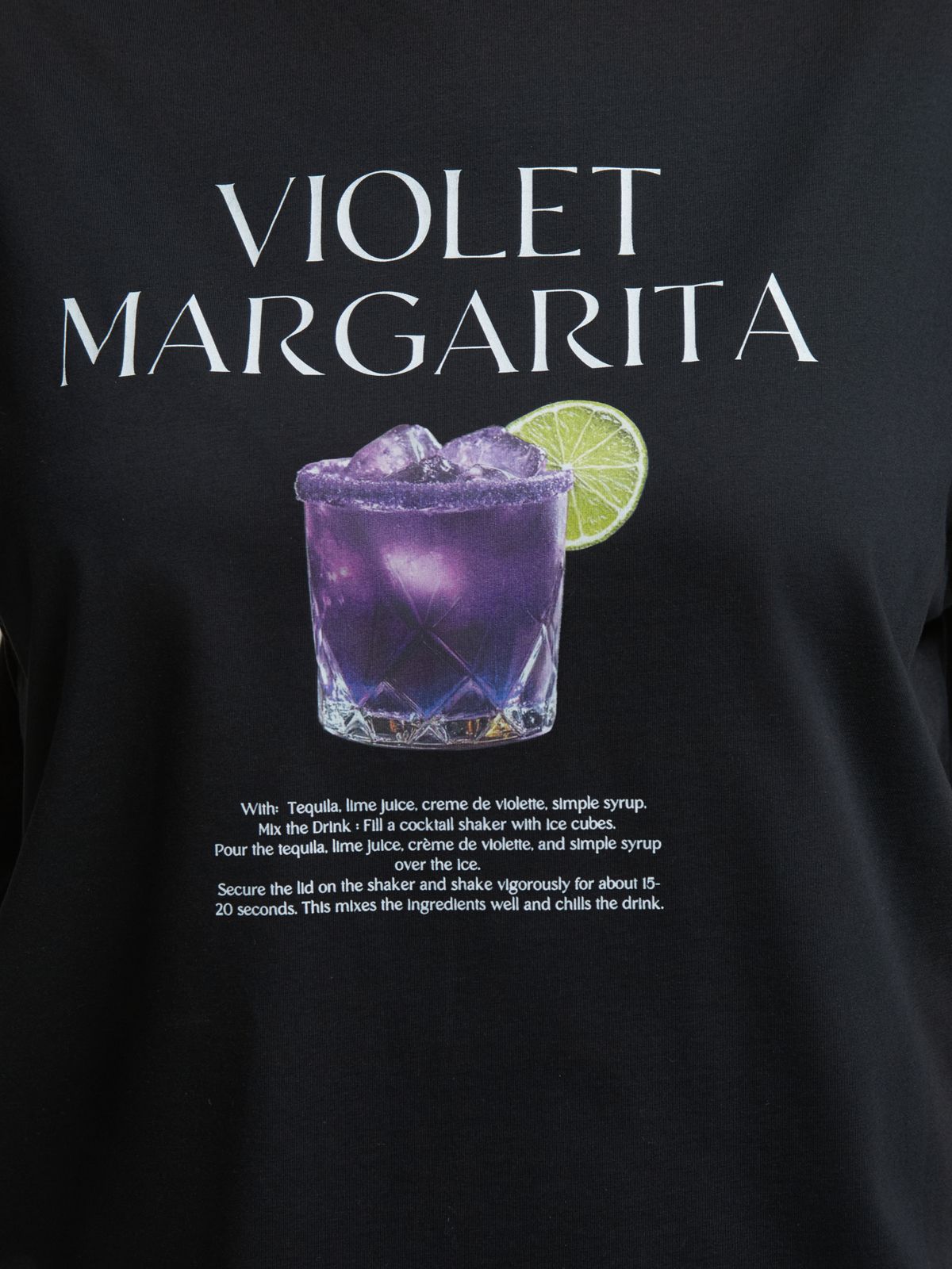 Βαμβακερό t-shirt με στάμπα Violet Margarita