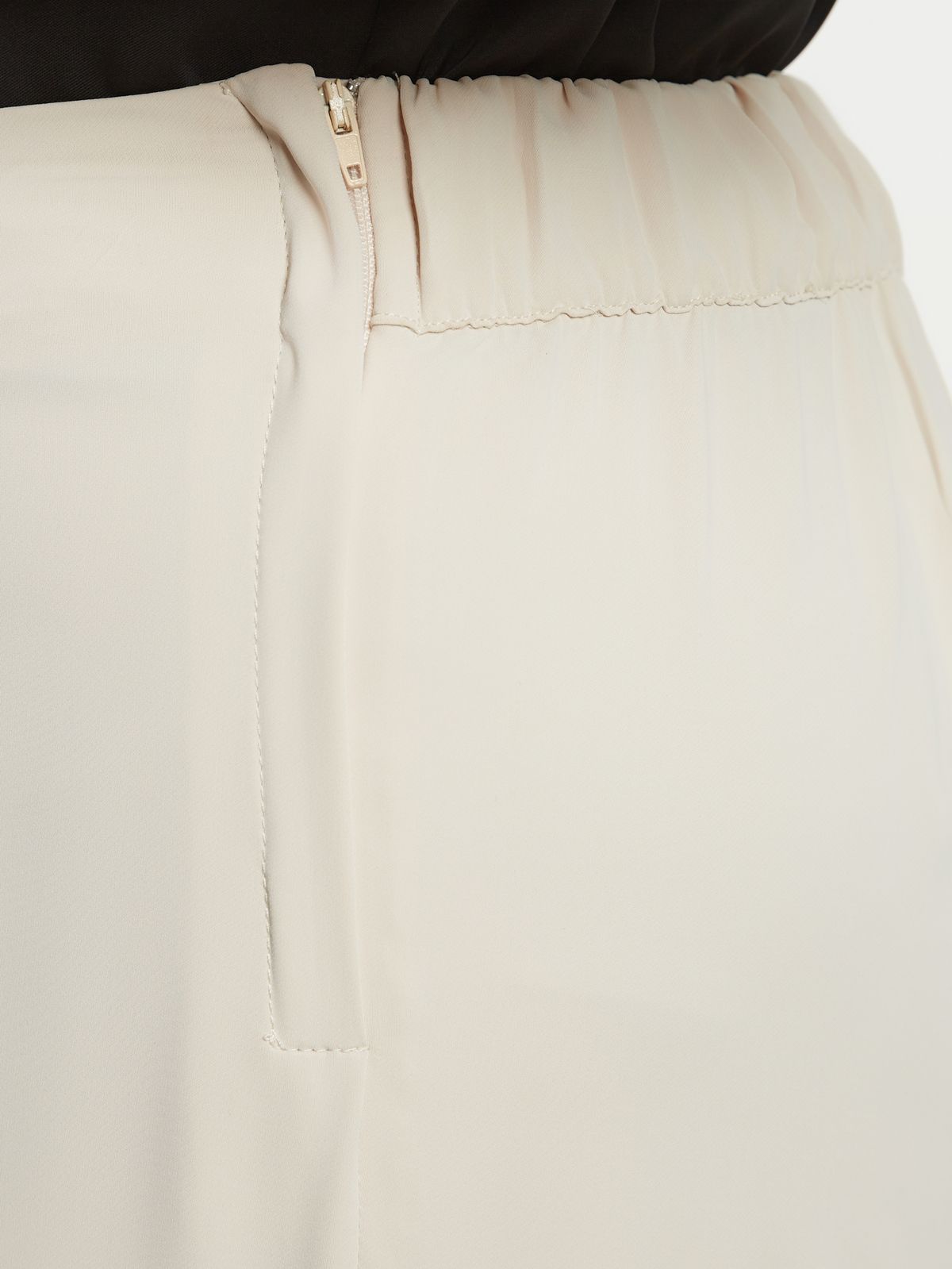 Cream wide-leg trousers