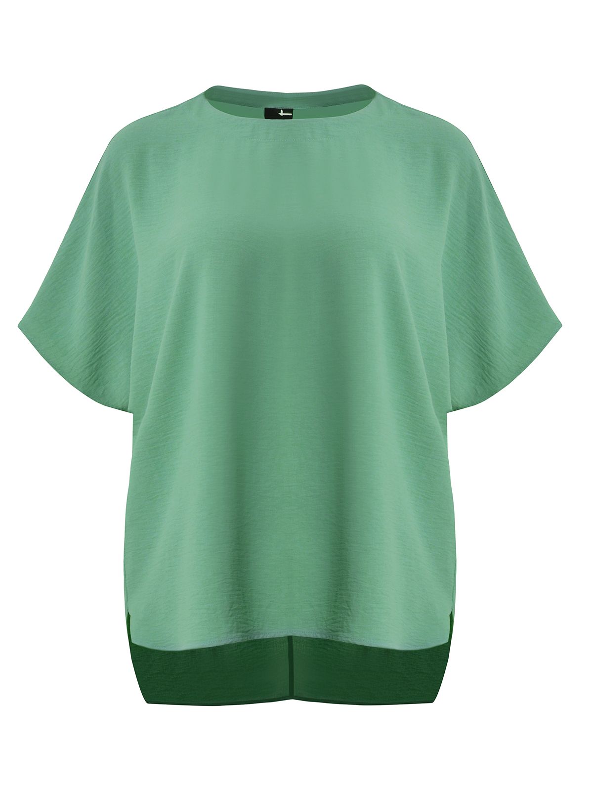 Crepe blouse with dipped back