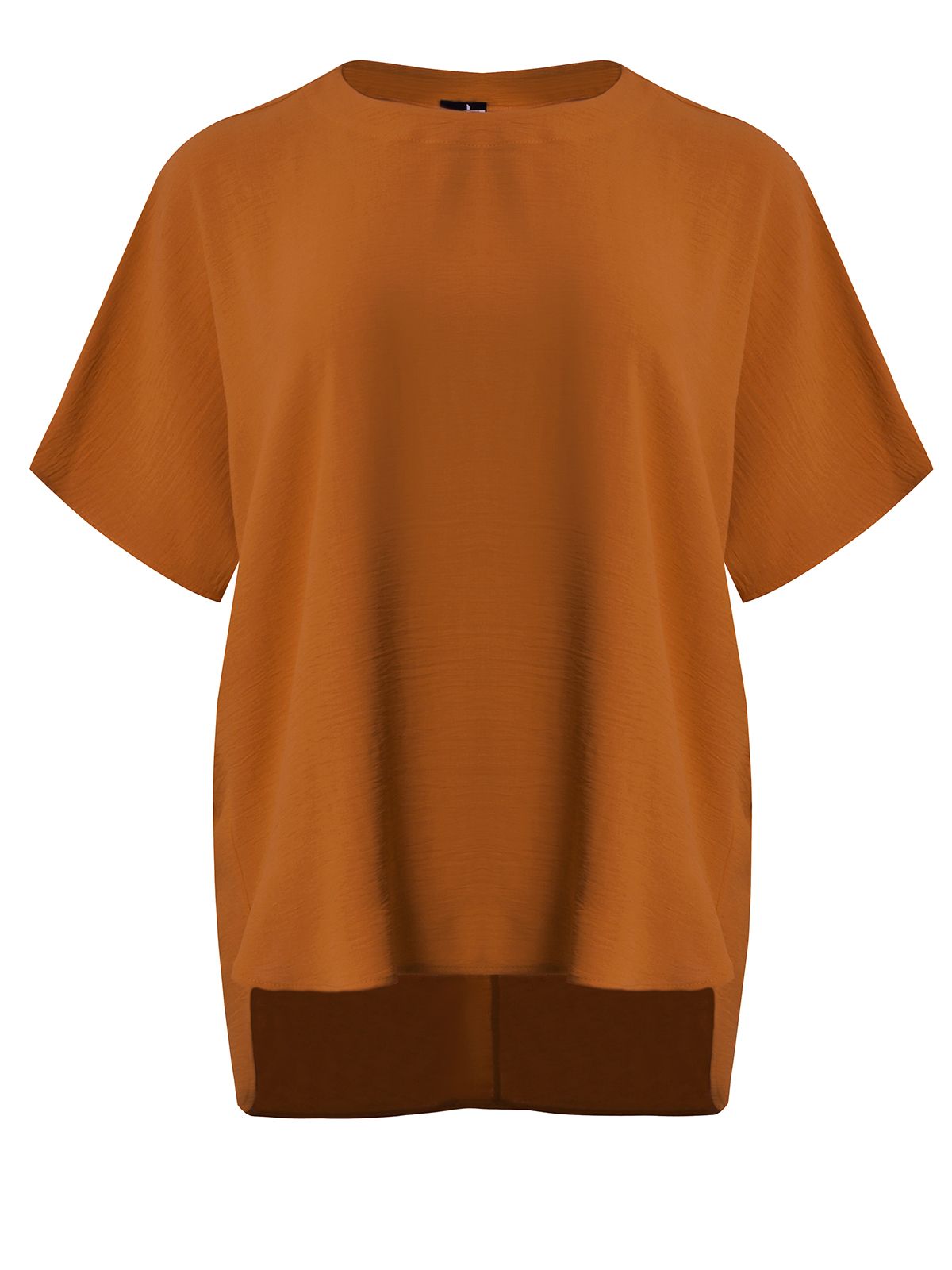 Crepe blouse with dipped back