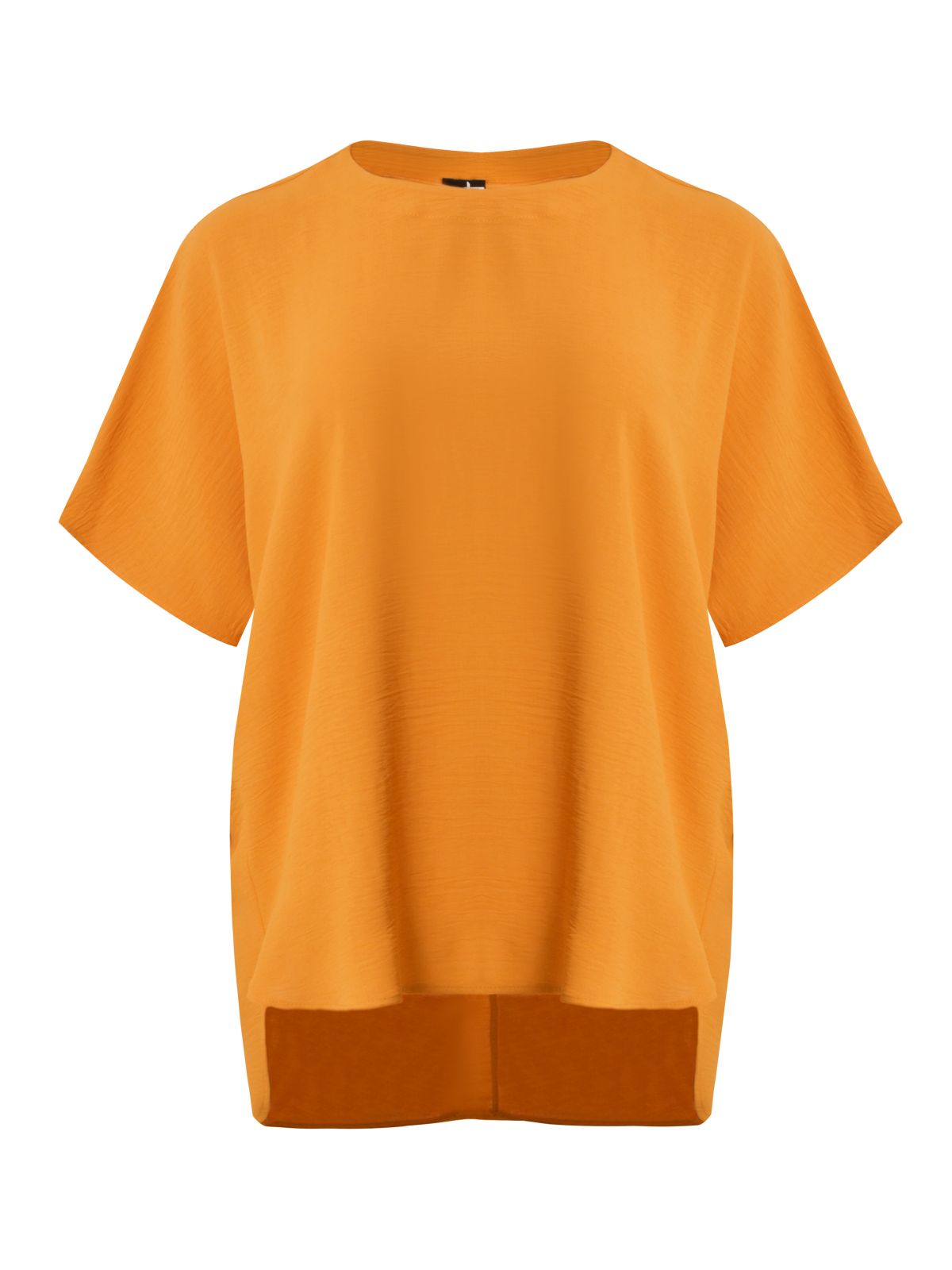 Crepe blouse with dipped back