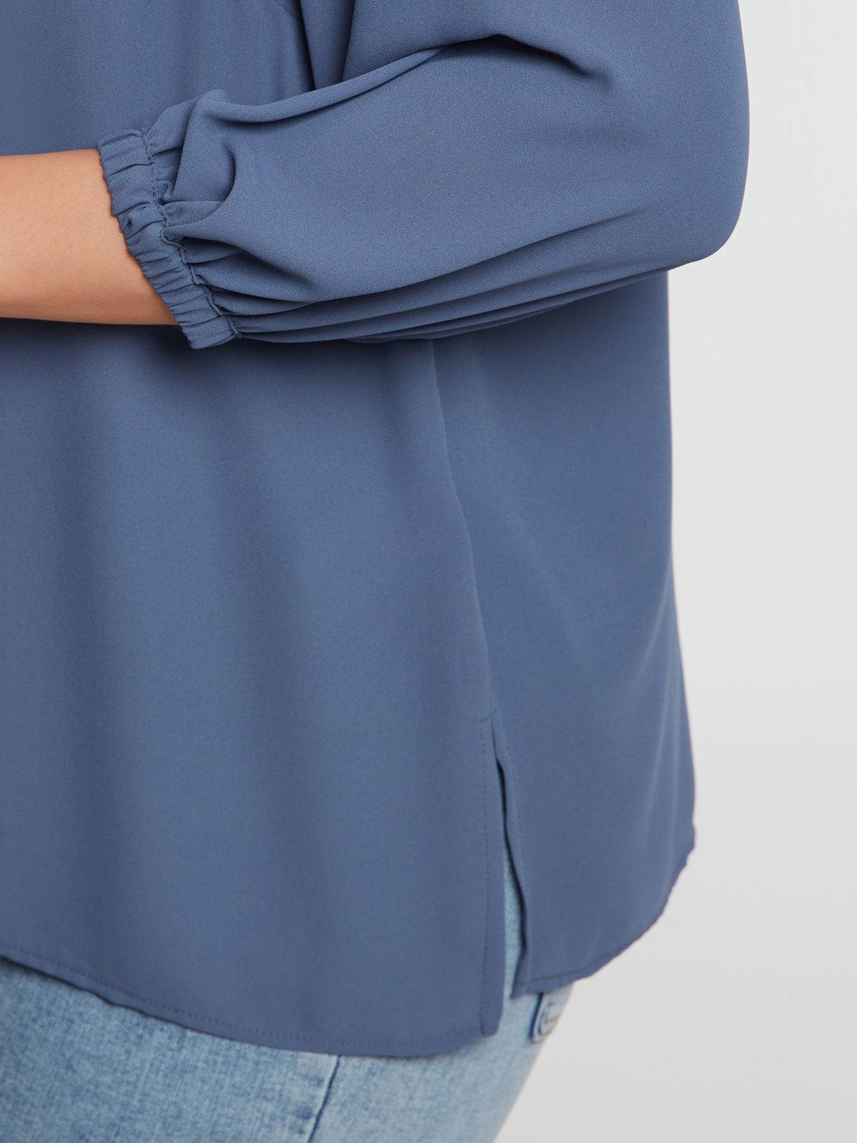 Crepe V-neck blouse