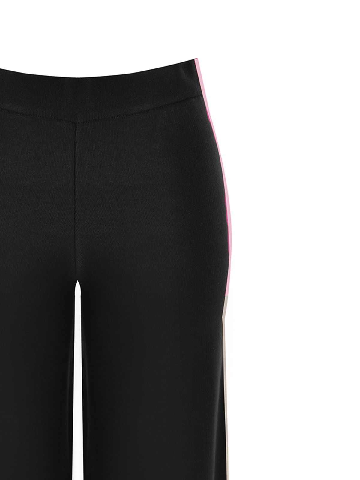 Cropped knit trousers with contrast details