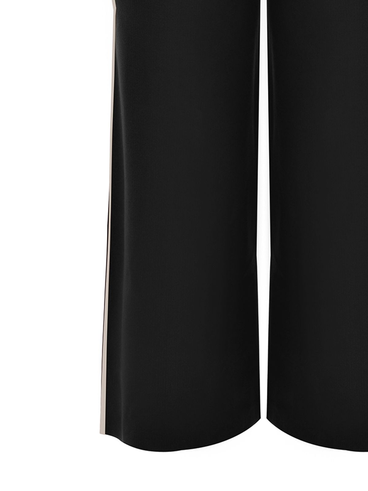 Cropped knit trousers with contrast details