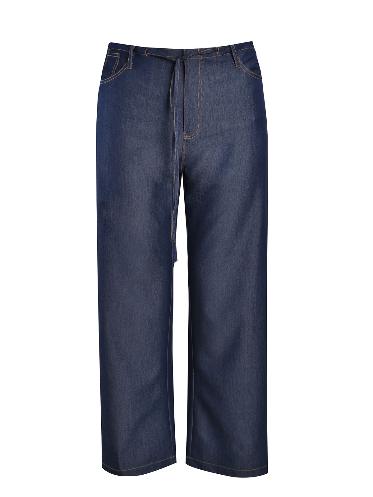 Denim wide-leg pants