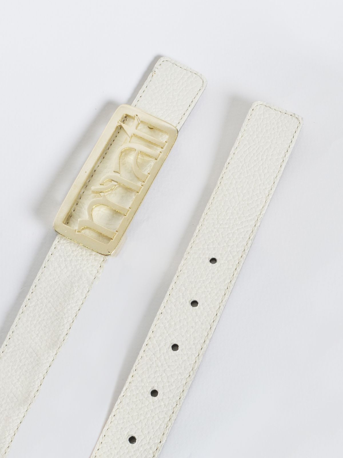Double faced leather mat buckle belt