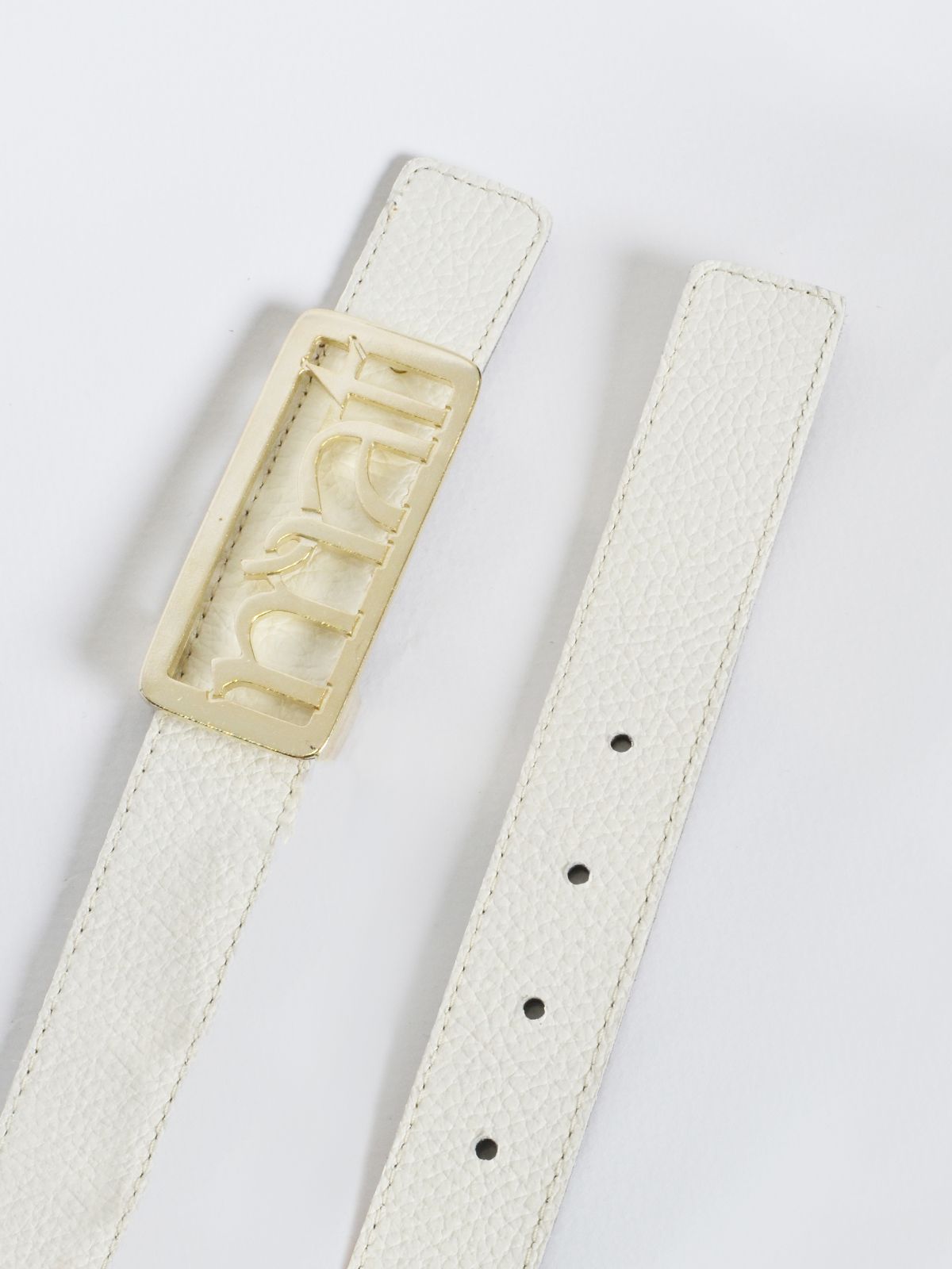 Double faced leather mat buckle belt