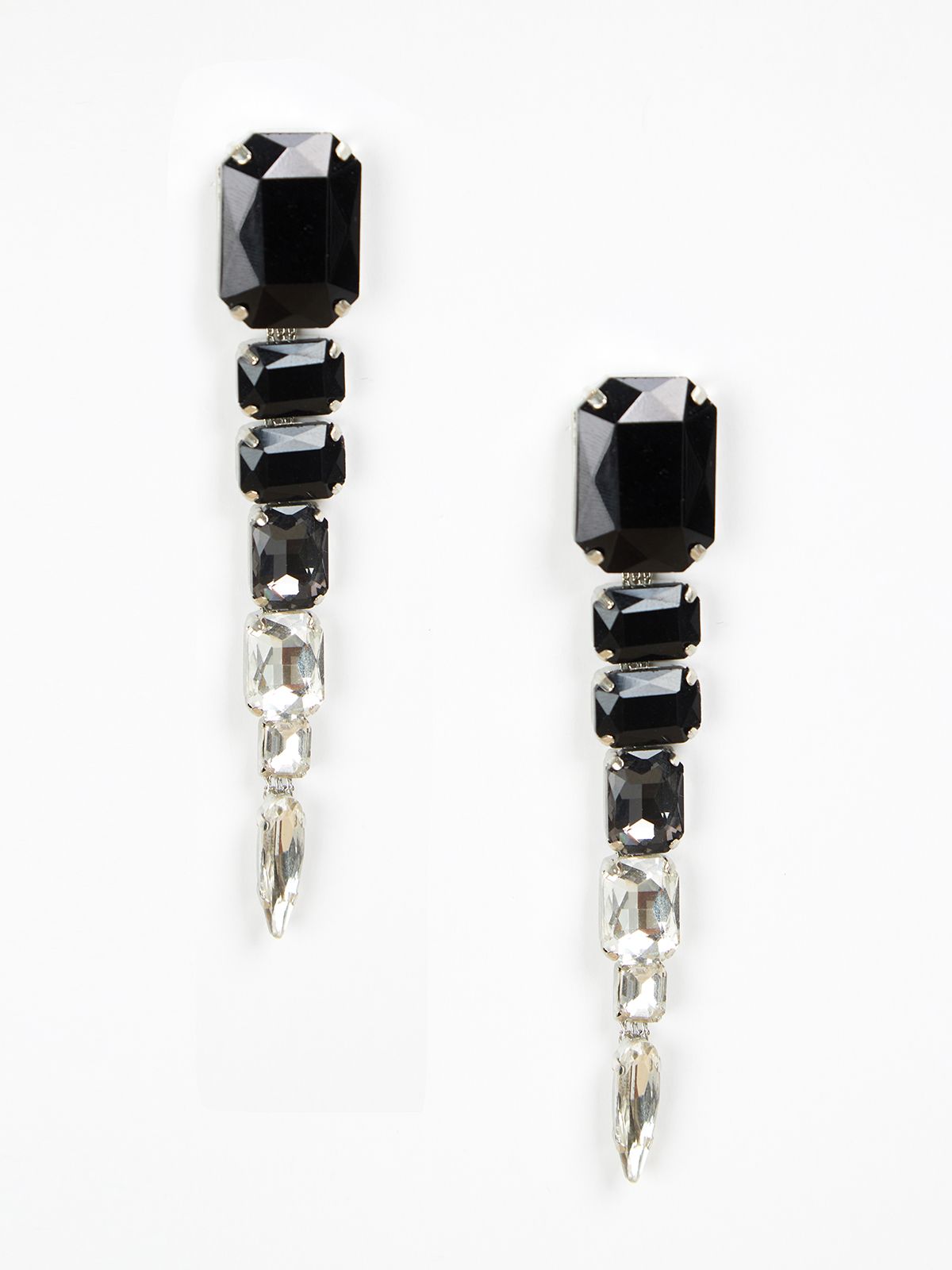 Drop earrings with stones